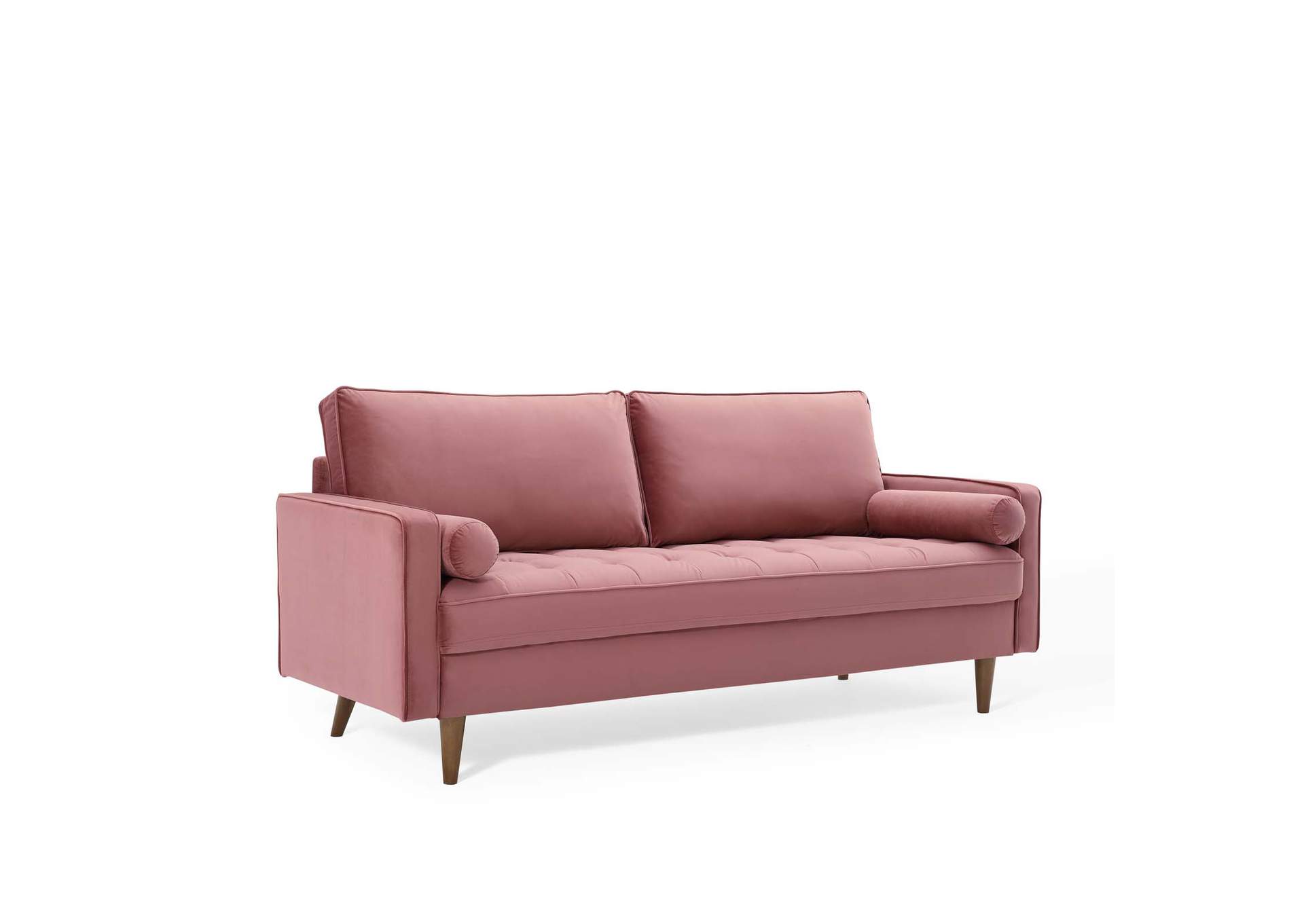 Dusty Rose Valour Performance Velvet Sofa,Modway