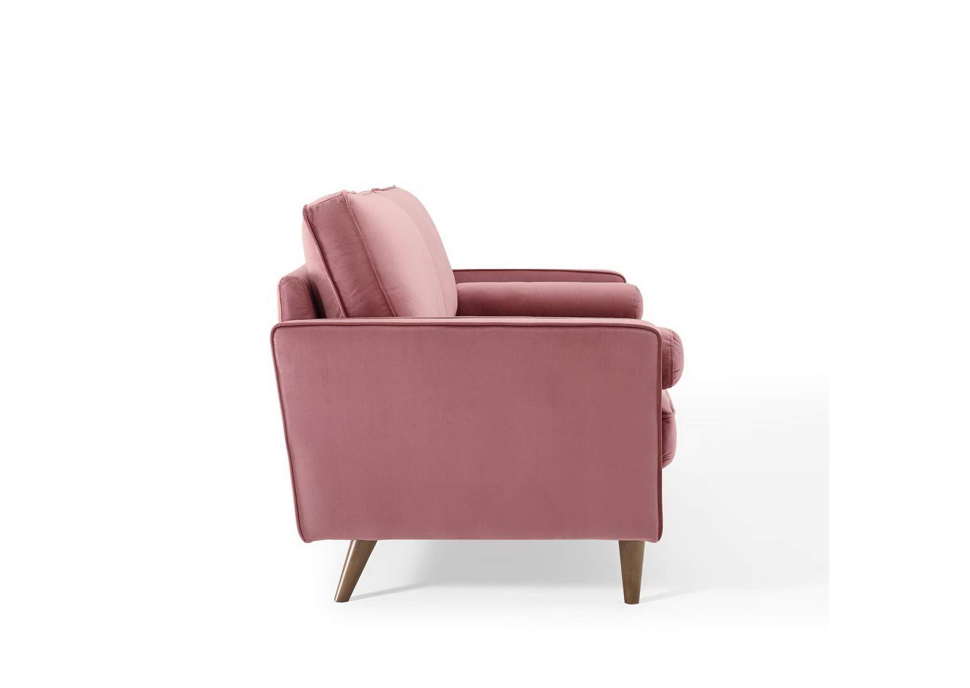 Dusty Rose Valour Performance Velvet Sofa,Modway