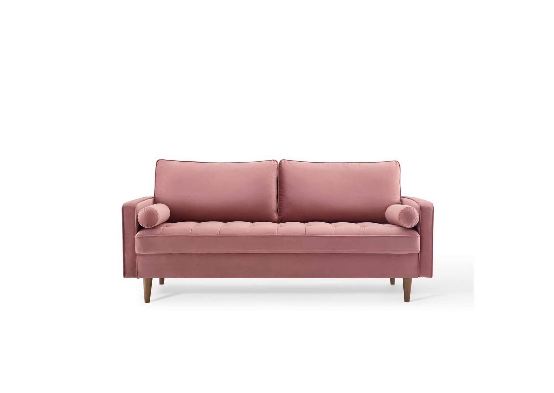 Dusty Rose Valour Performance Velvet Sofa,Modway