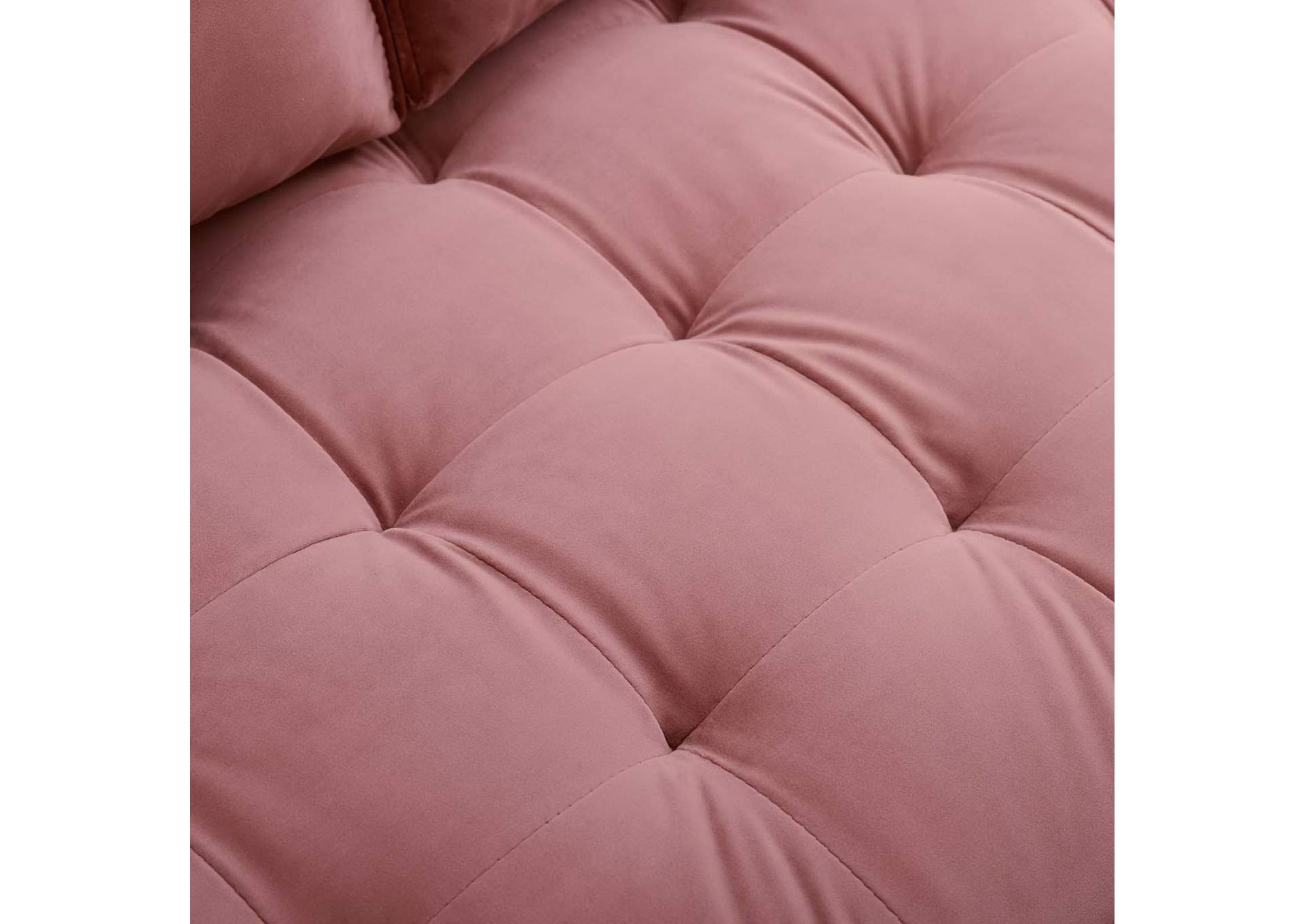 Dusty Rose Valour Performance Velvet Sofa,Modway