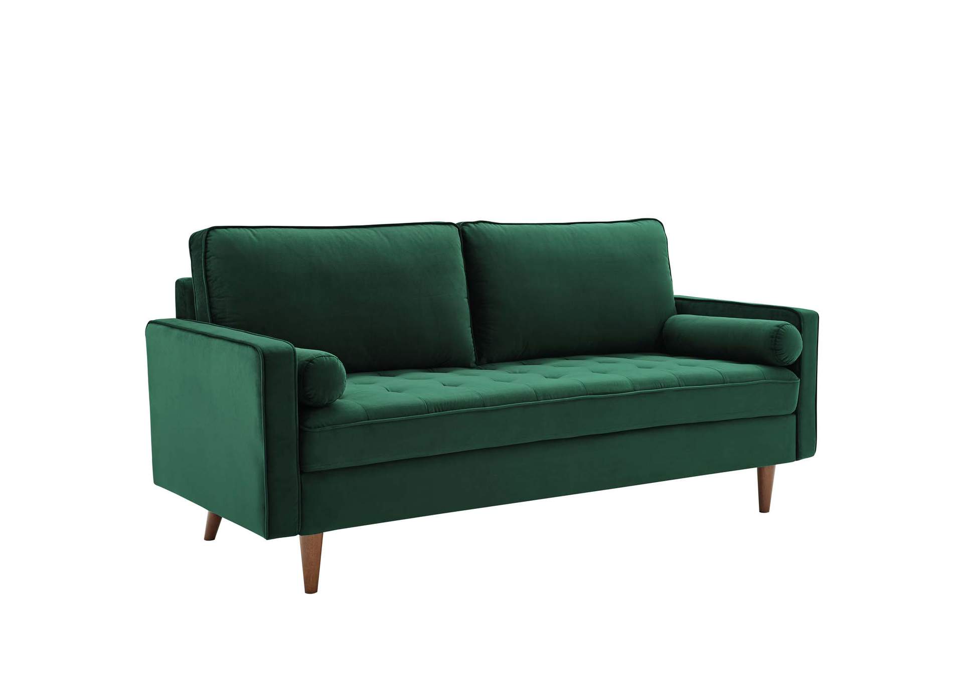 Green Valour Performance Velvet Sofa,Modway