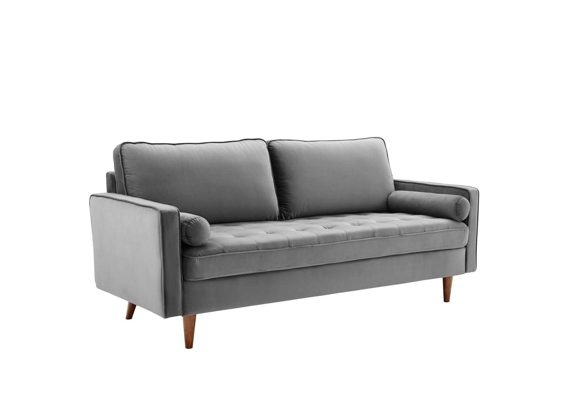 Valour Gray Performance Velvet Sofa,Modway
