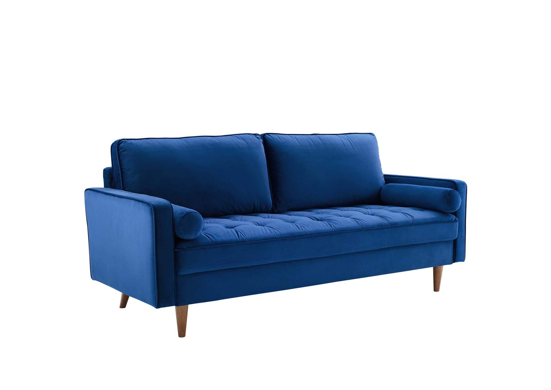 Navy Valour Performance Velvet Sofa,Modway