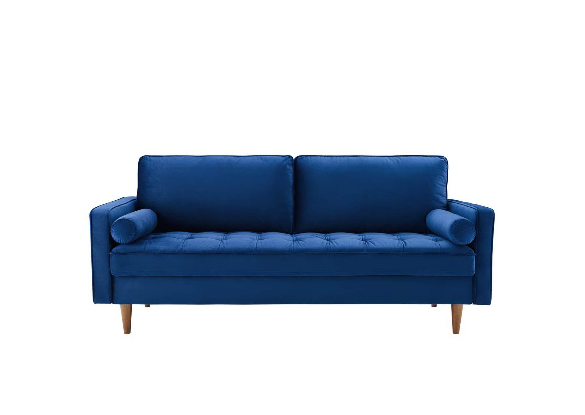Navy Valour Performance Velvet Sofa,Modway