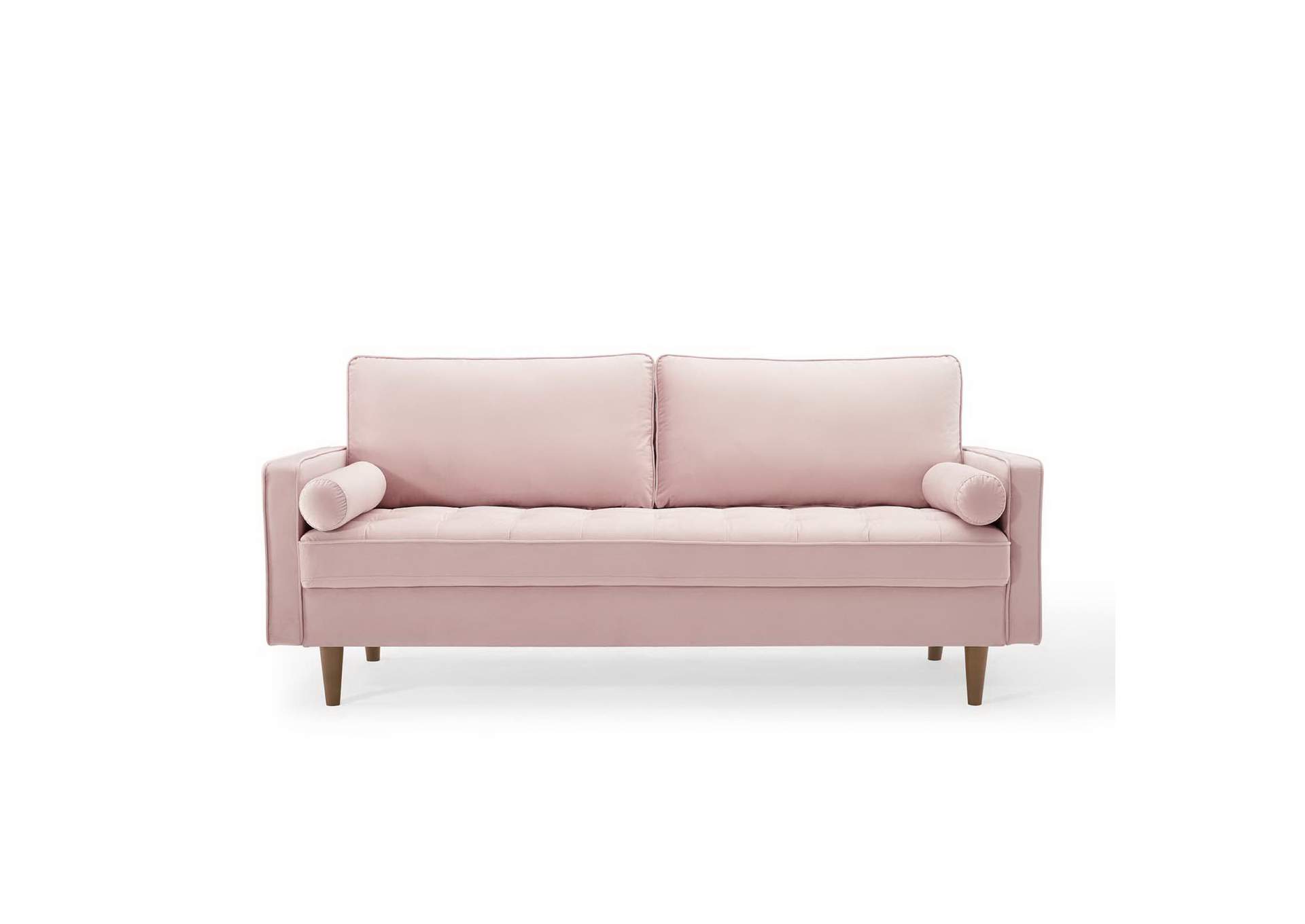 Pink Valour Performance Velvet Sofa,Modway