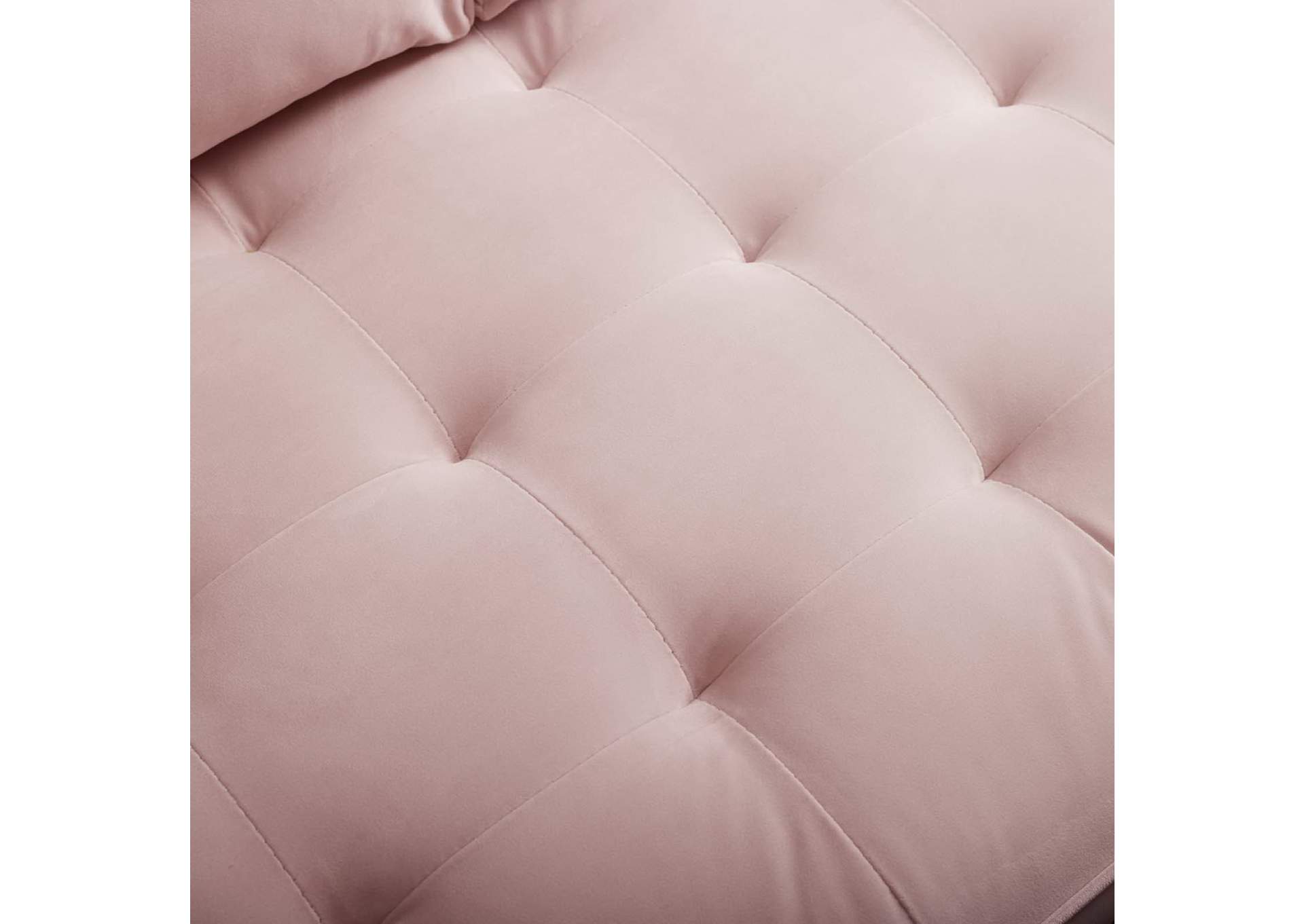 Pink Valour Performance Velvet Sofa,Modway