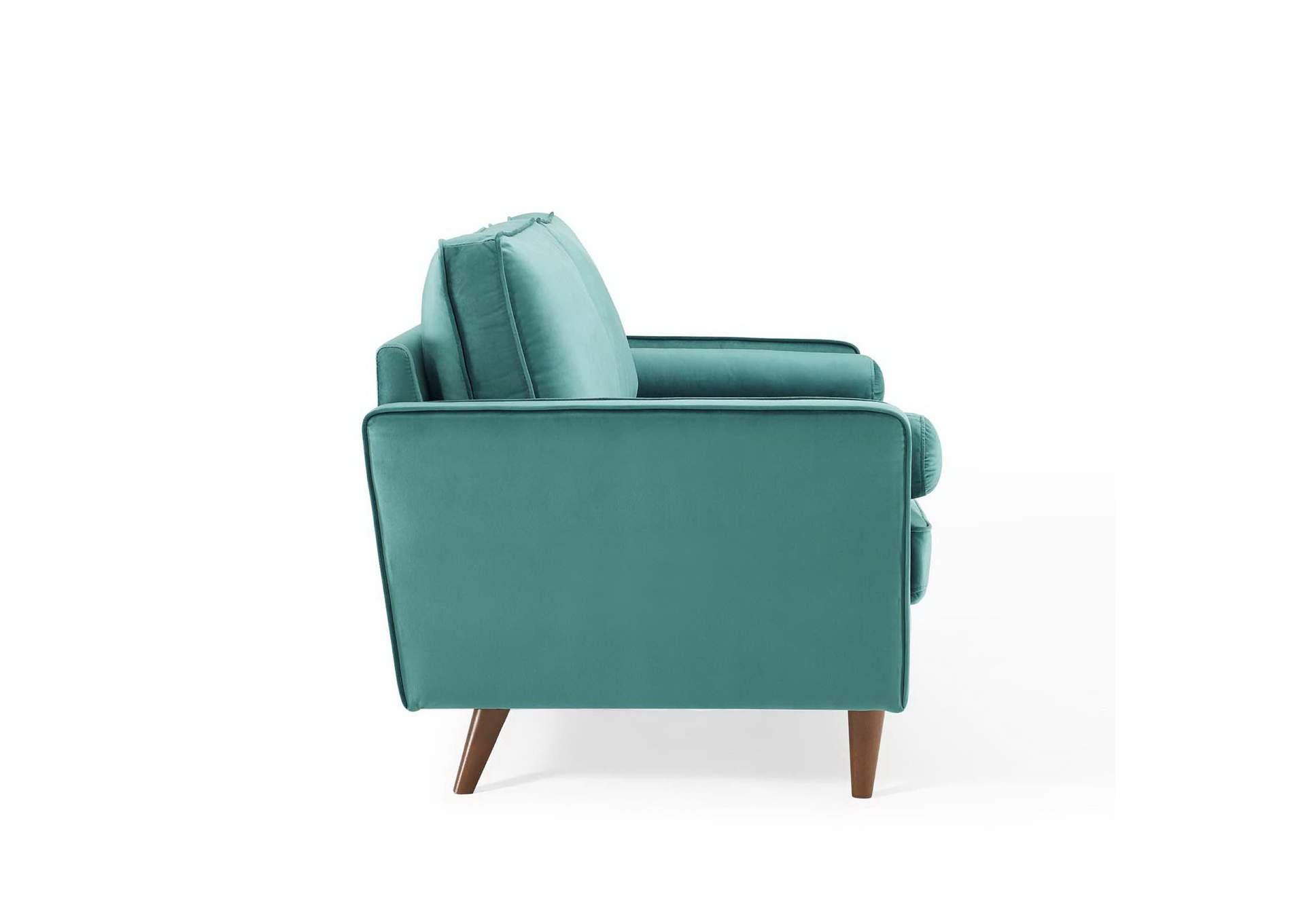 Teal Valour Performance Velvet Sofa,Modway