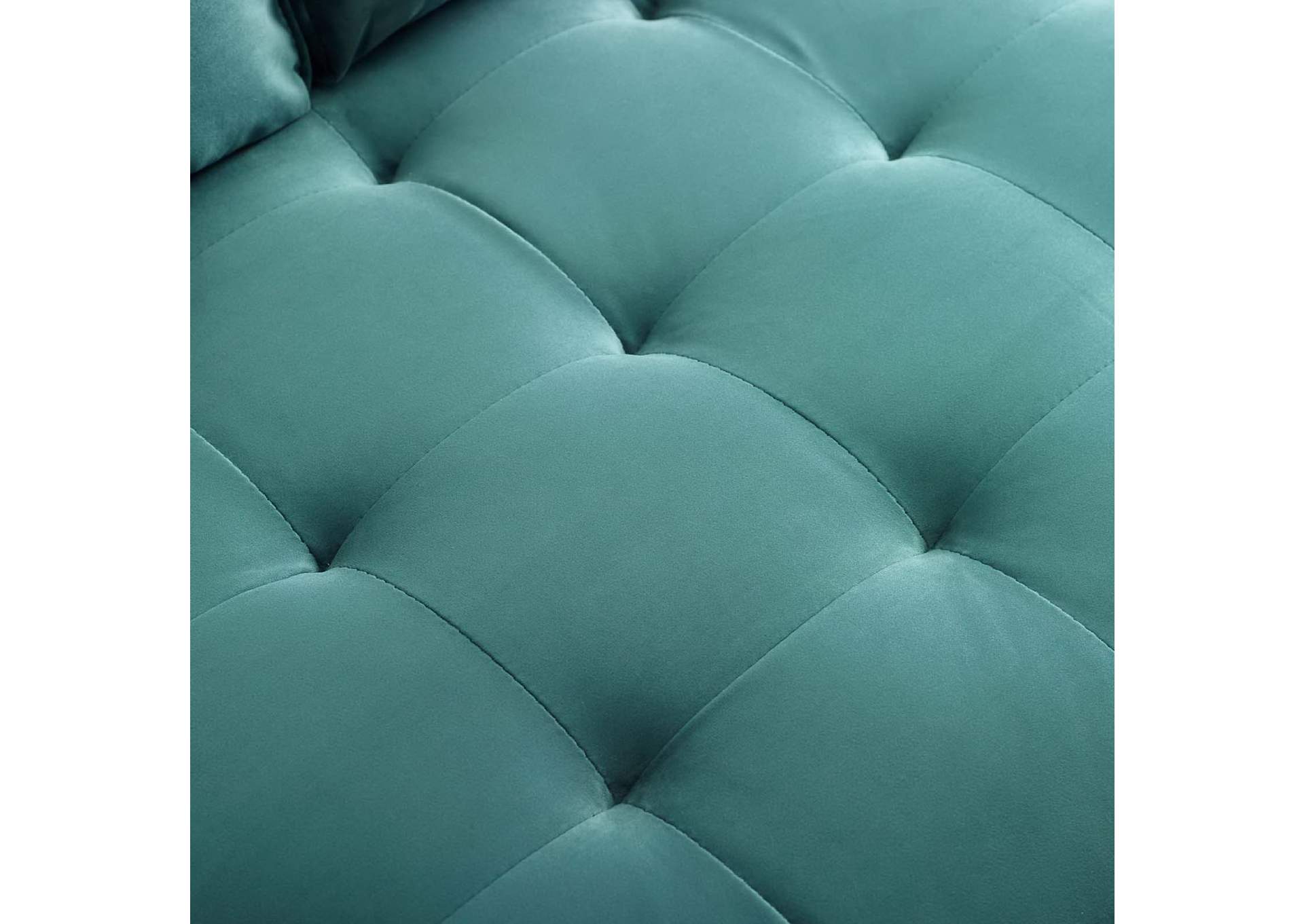 Teal Valour Performance Velvet Sofa,Modway