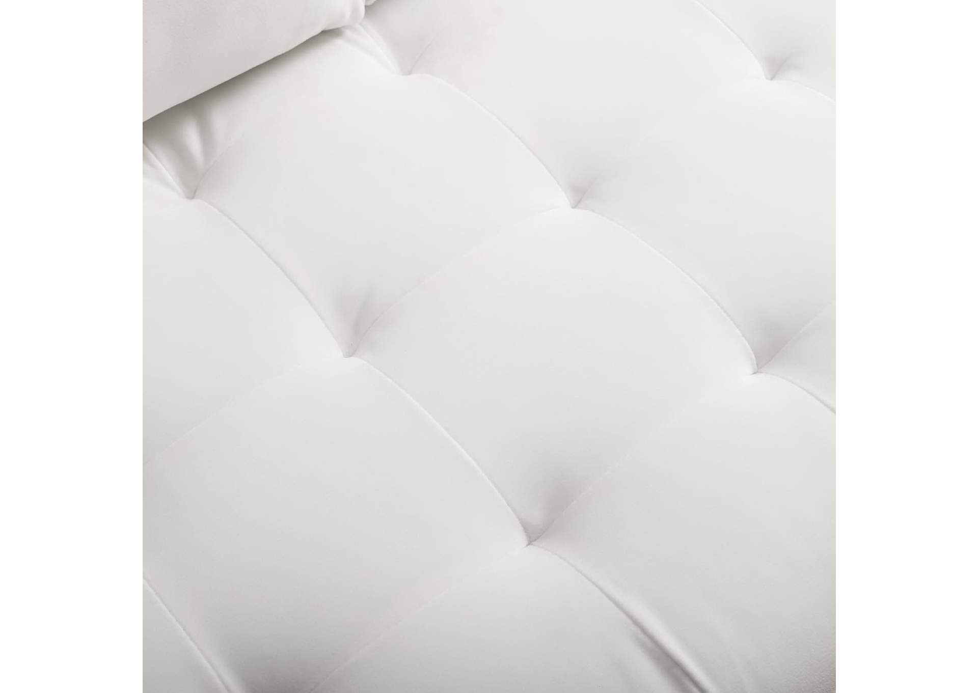 White Valour Performance Velvet Sofa,Modway