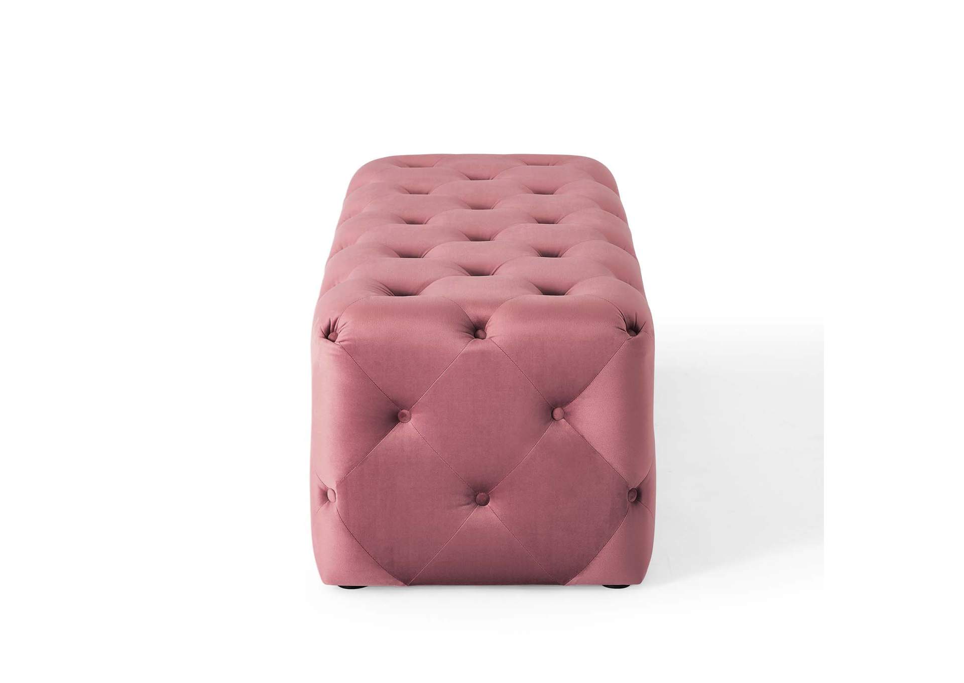 Dusty Rose Amour 48" Tufted Button Entryway Performance Velvet Bench,Modway