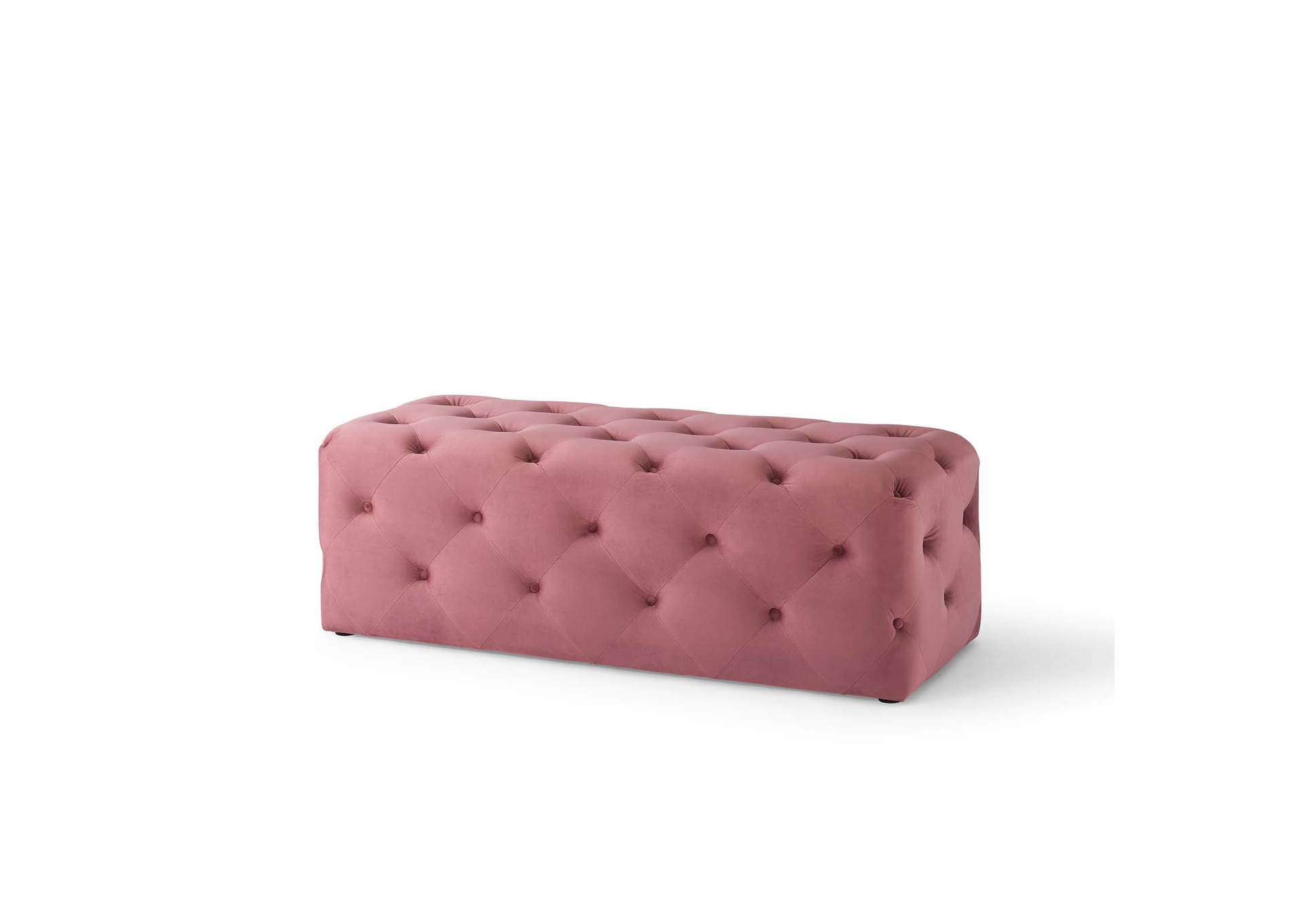Dusty Rose Amour 48" Tufted Button Entryway Performance Velvet Bench,Modway