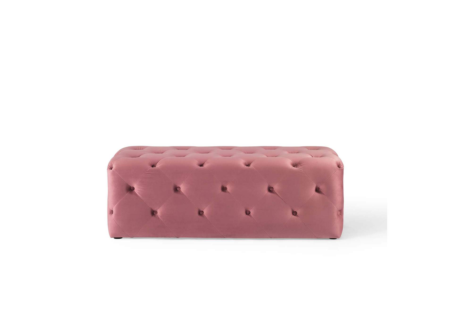 Dusty Rose Amour 48" Tufted Button Entryway Performance Velvet Bench,Modway