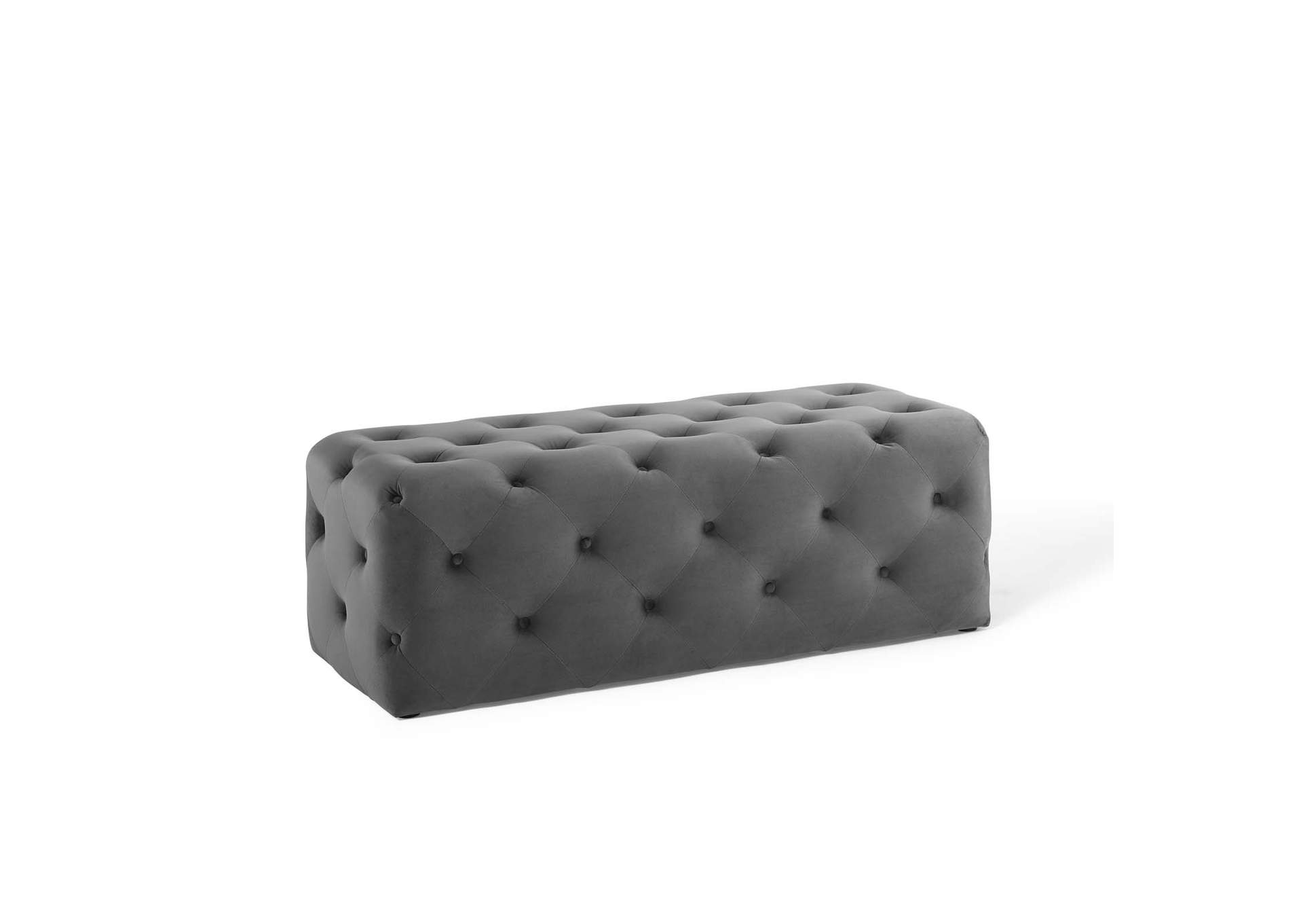 Gray Amour 48" Tufted Button Entryway Performance Velvet Bench,Modway