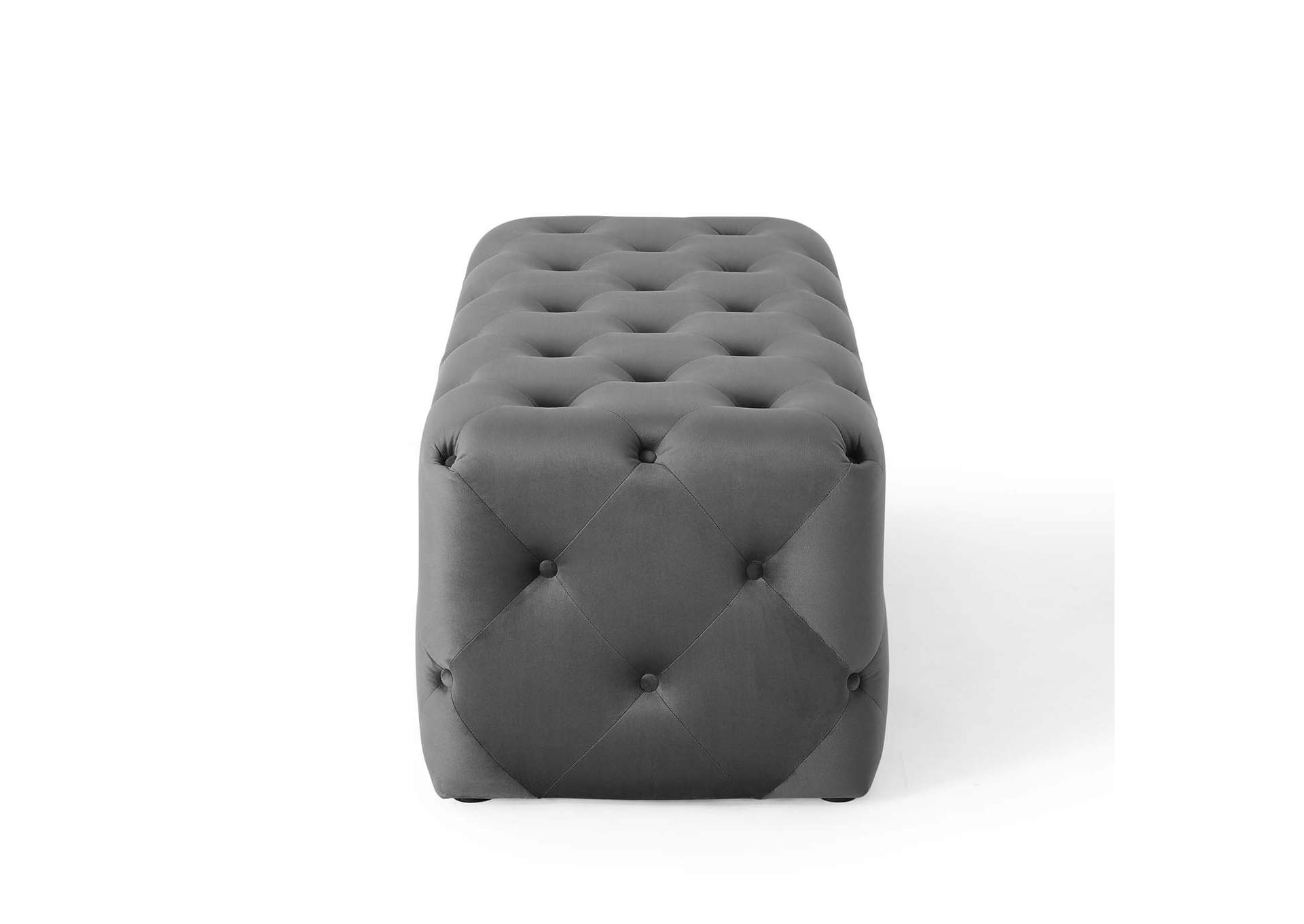 Gray Amour 48" Tufted Button Entryway Performance Velvet Bench,Modway