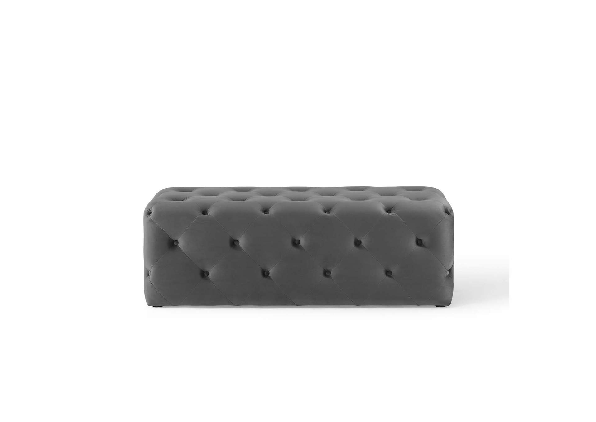 Gray Amour 48" Tufted Button Entryway Performance Velvet Bench,Modway
