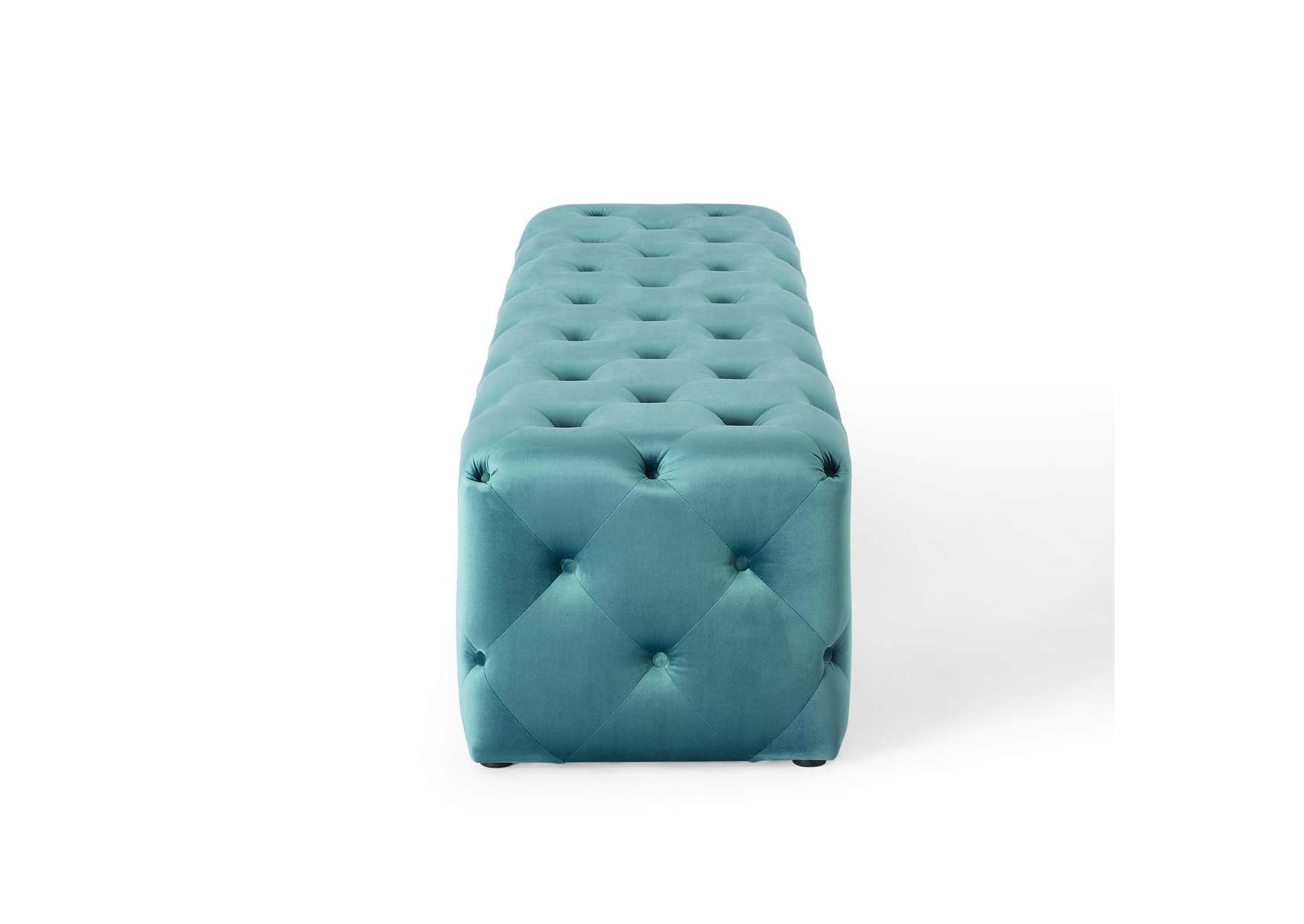 Sea Blue Amour 72" Tufted Button Entryway Performance Velvet Bench,Modway