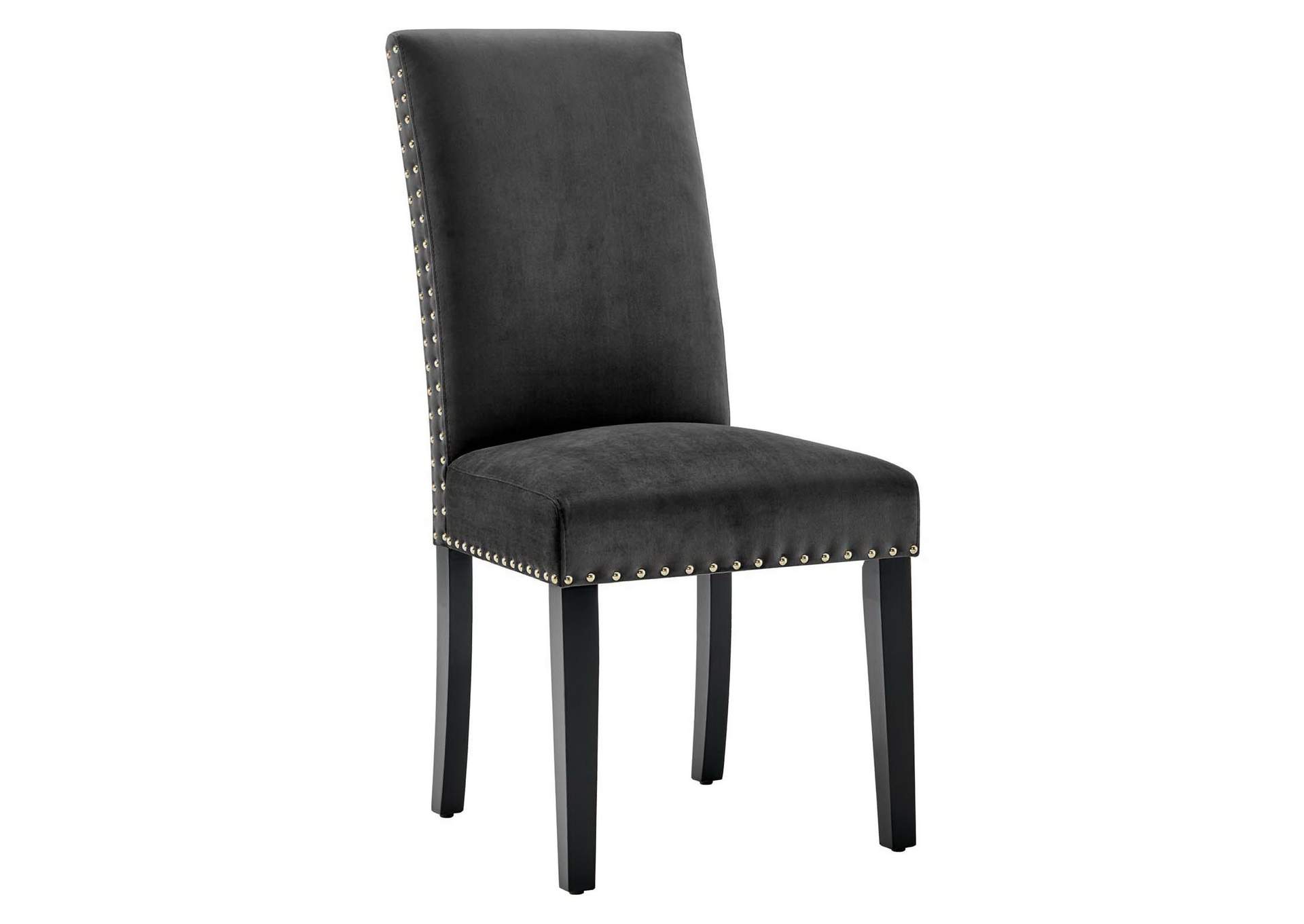 Charcoal Parcel Performance Velvet Dining Side Chairs - [Set of 2],Modway