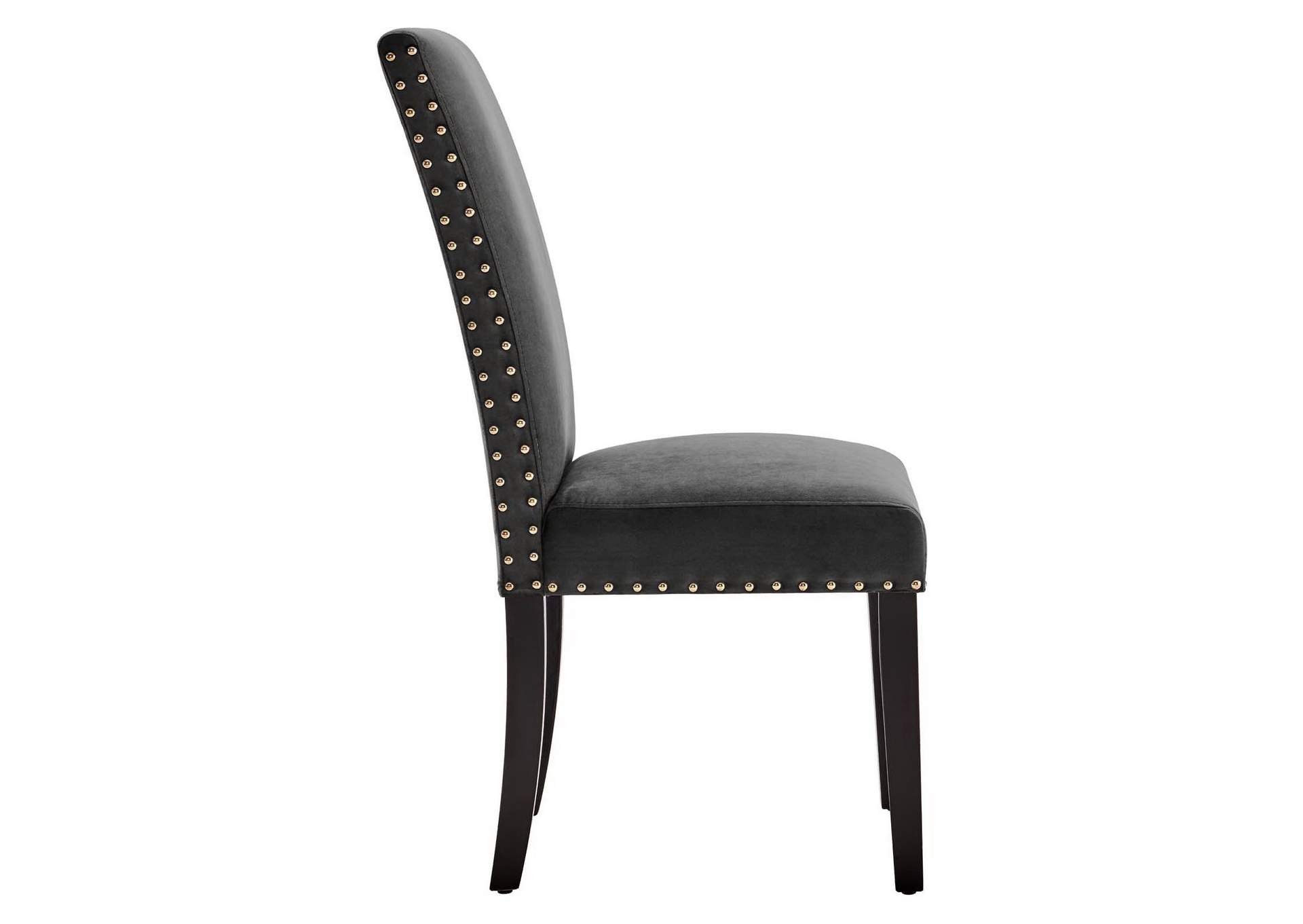 Charcoal Parcel Performance Velvet Dining Side Chairs - [Set of 2],Modway