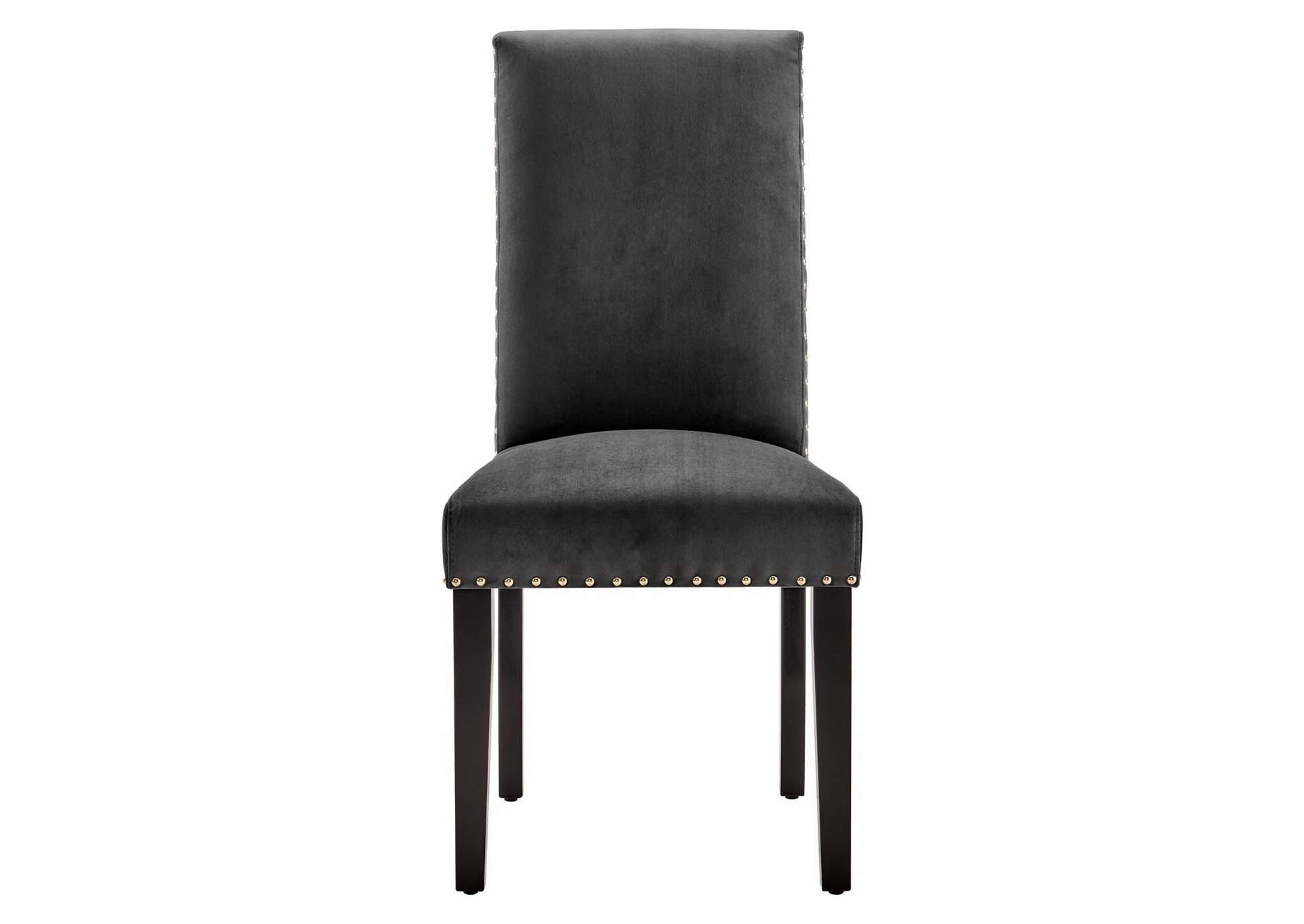 Charcoal Parcel Performance Velvet Dining Side Chairs - [Set of 2],Modway