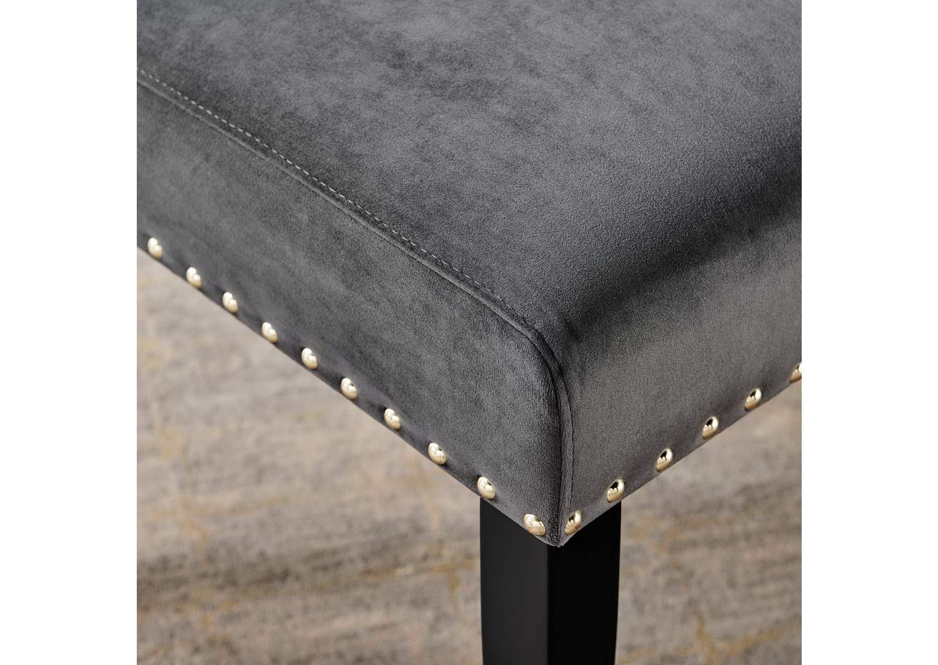 Charcoal Parcel Performance Velvet Dining Side Chairs - [Set of 2],Modway