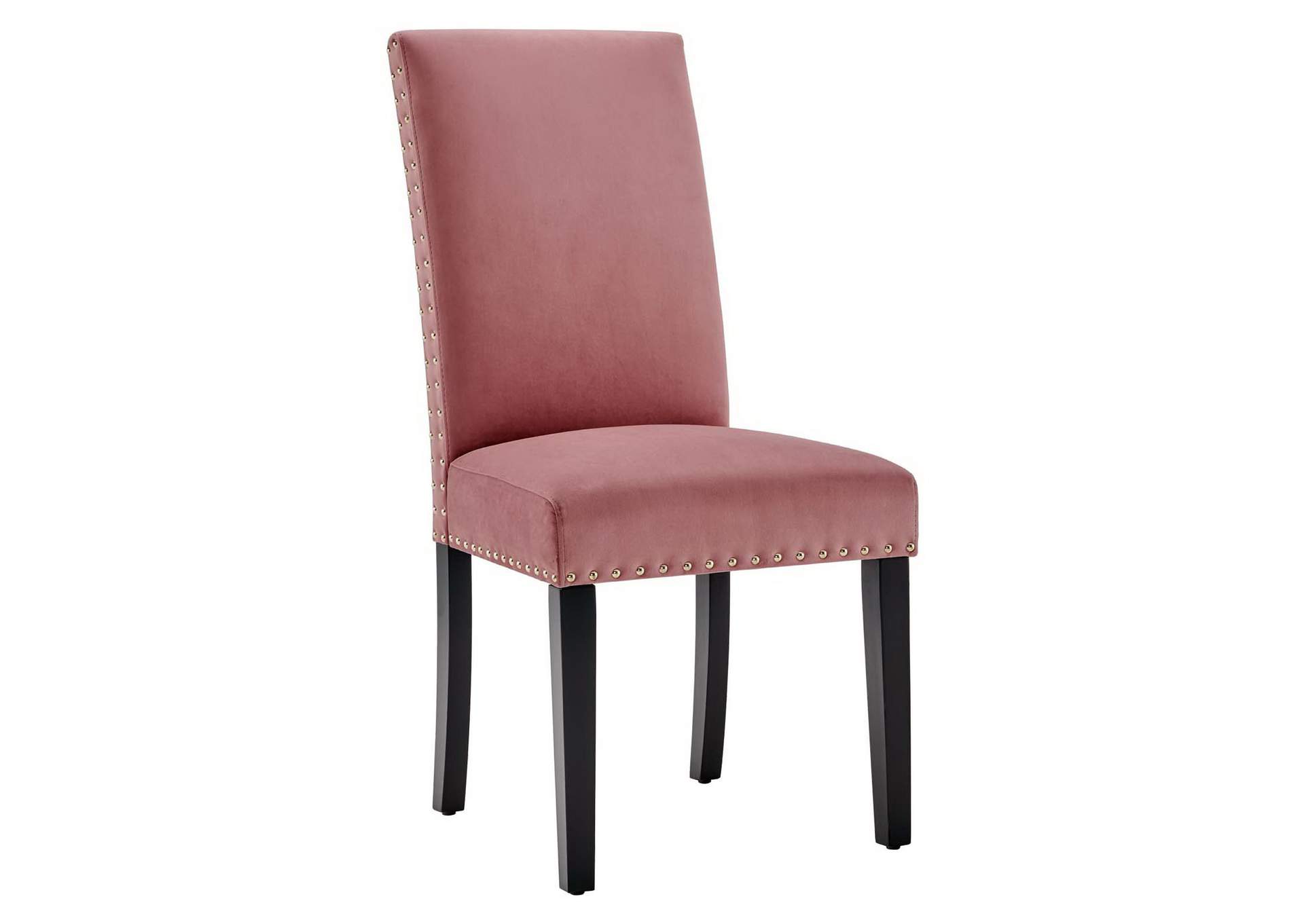 Dusty Rose Parcel Performance Velvet Dining Side Chairs - [Set of 2],Modway