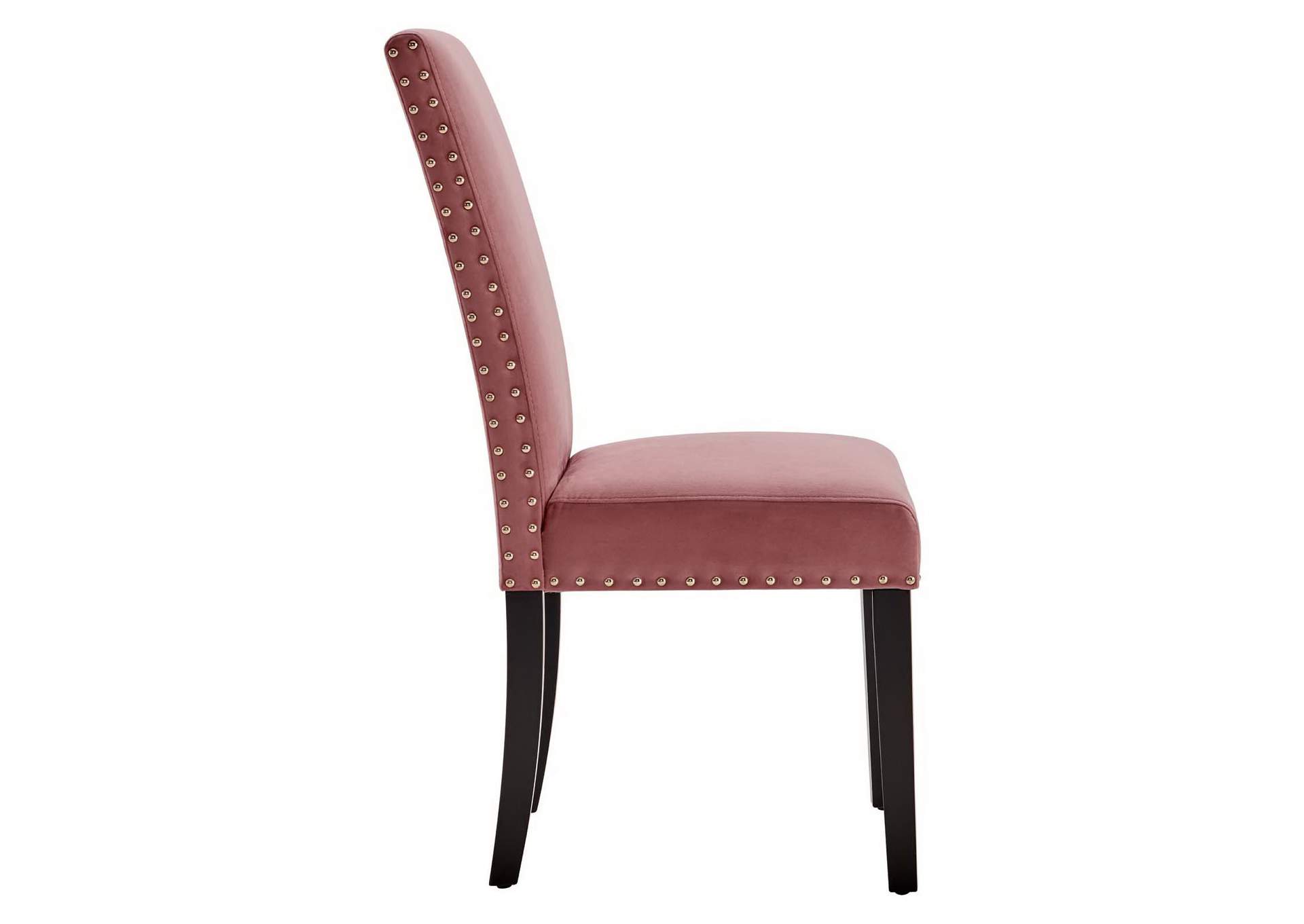 Dusty Rose Parcel Performance Velvet Dining Side Chairs - [Set of 2],Modway