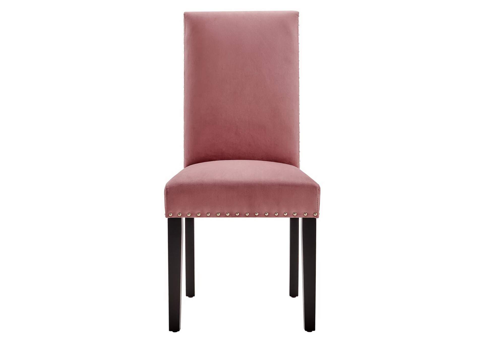 Dusty Rose Parcel Performance Velvet Dining Side Chairs - [Set of 2],Modway