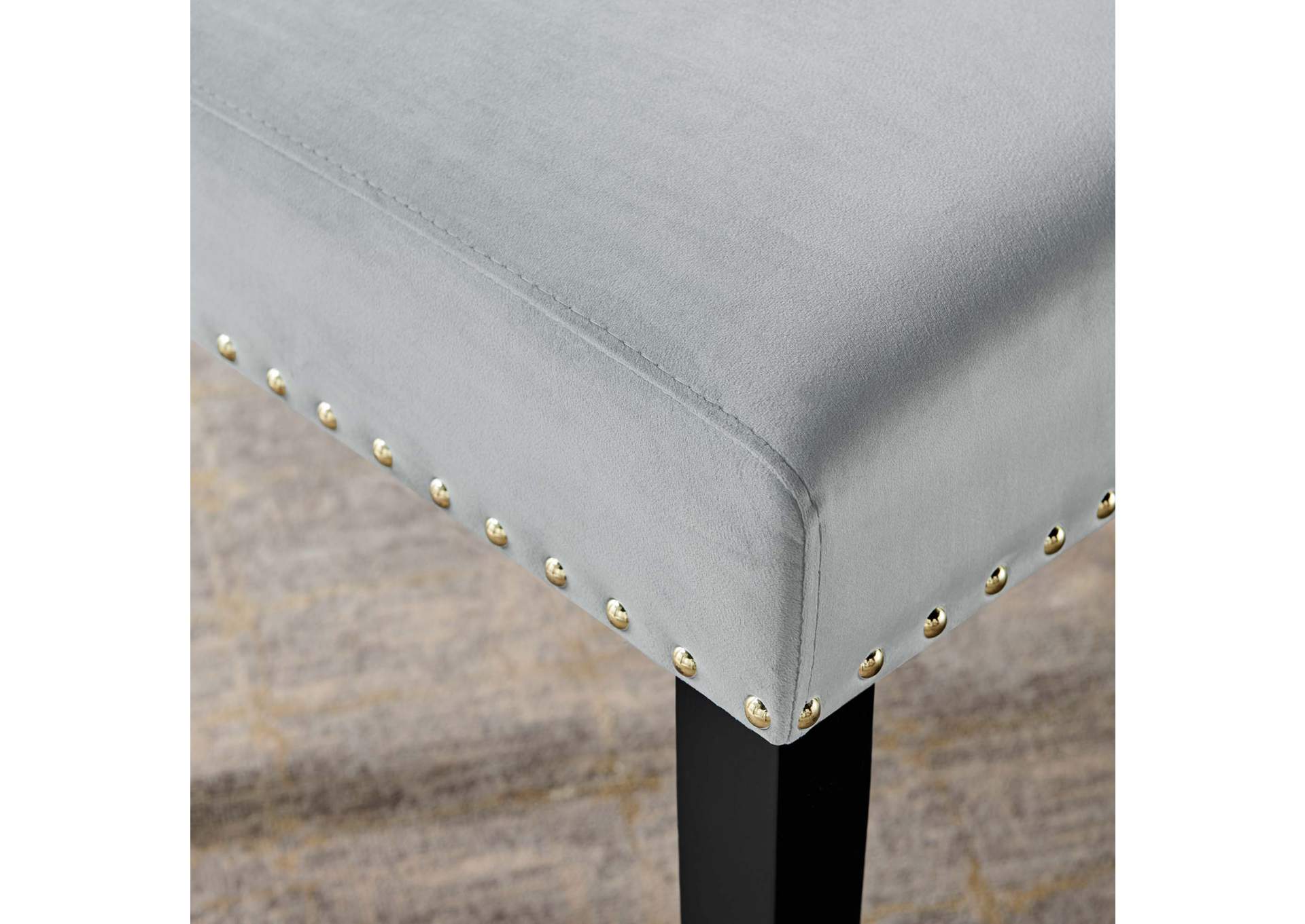 Light Gray Parcel Performance Velvet Dining Side Chairs - [Set of 2],Modway