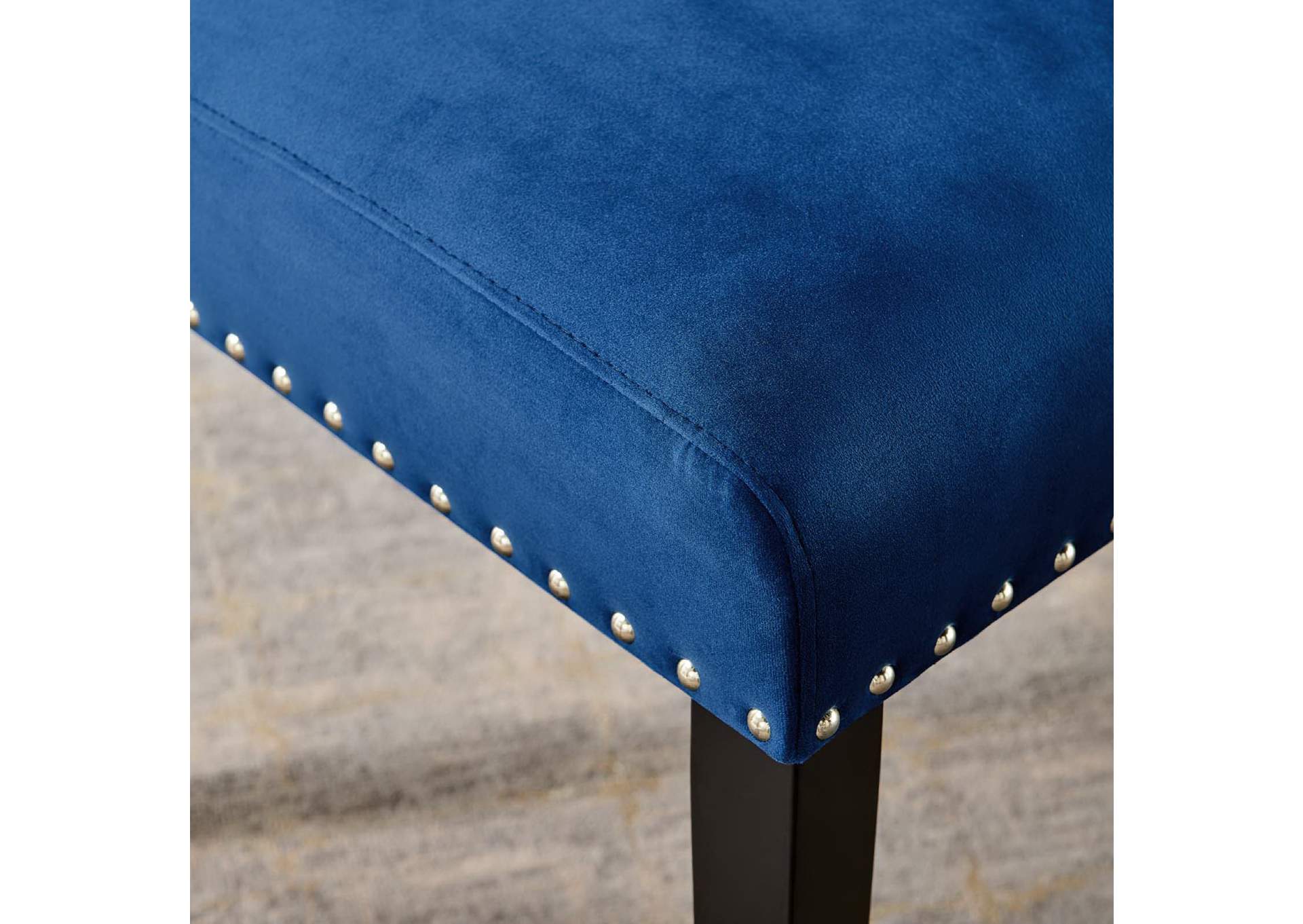 Navy Parcel Performance Velvet Dining Side Chairs - [Set of 2],Modway