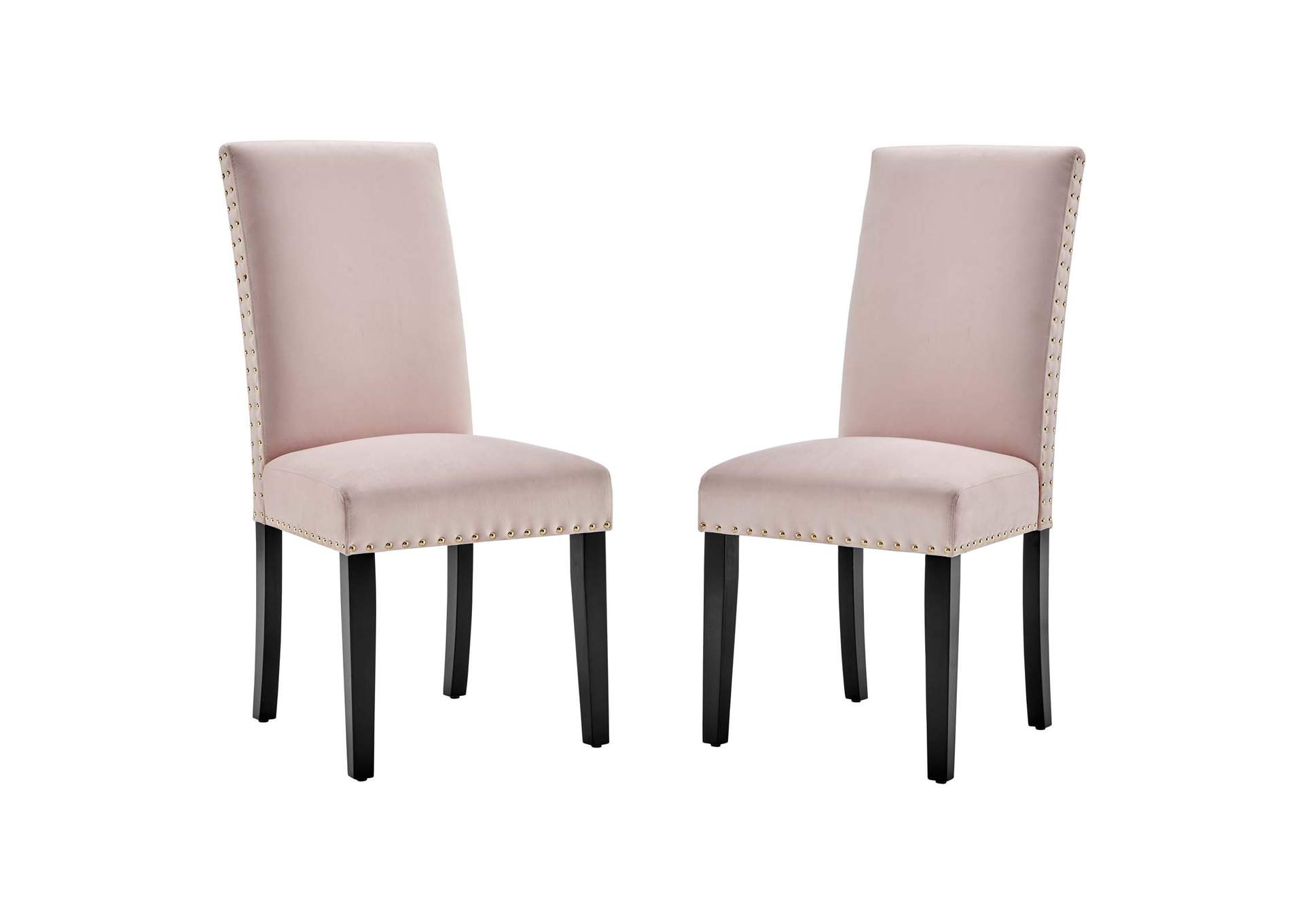 Pink Parcel Performance Velvet Dining Side Chairs - [Set of 2],Modway