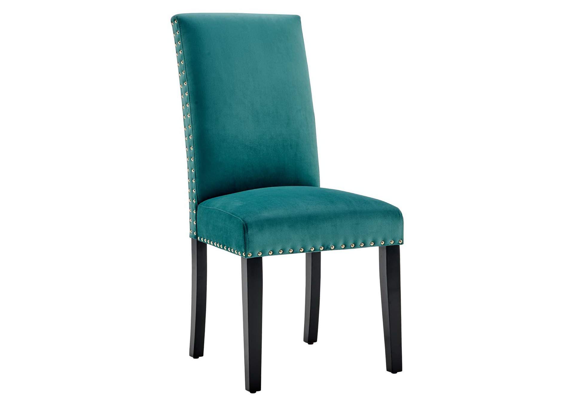 Teal Parcel Performance Velvet Dining Side Chairs - [Set of 2],Modway