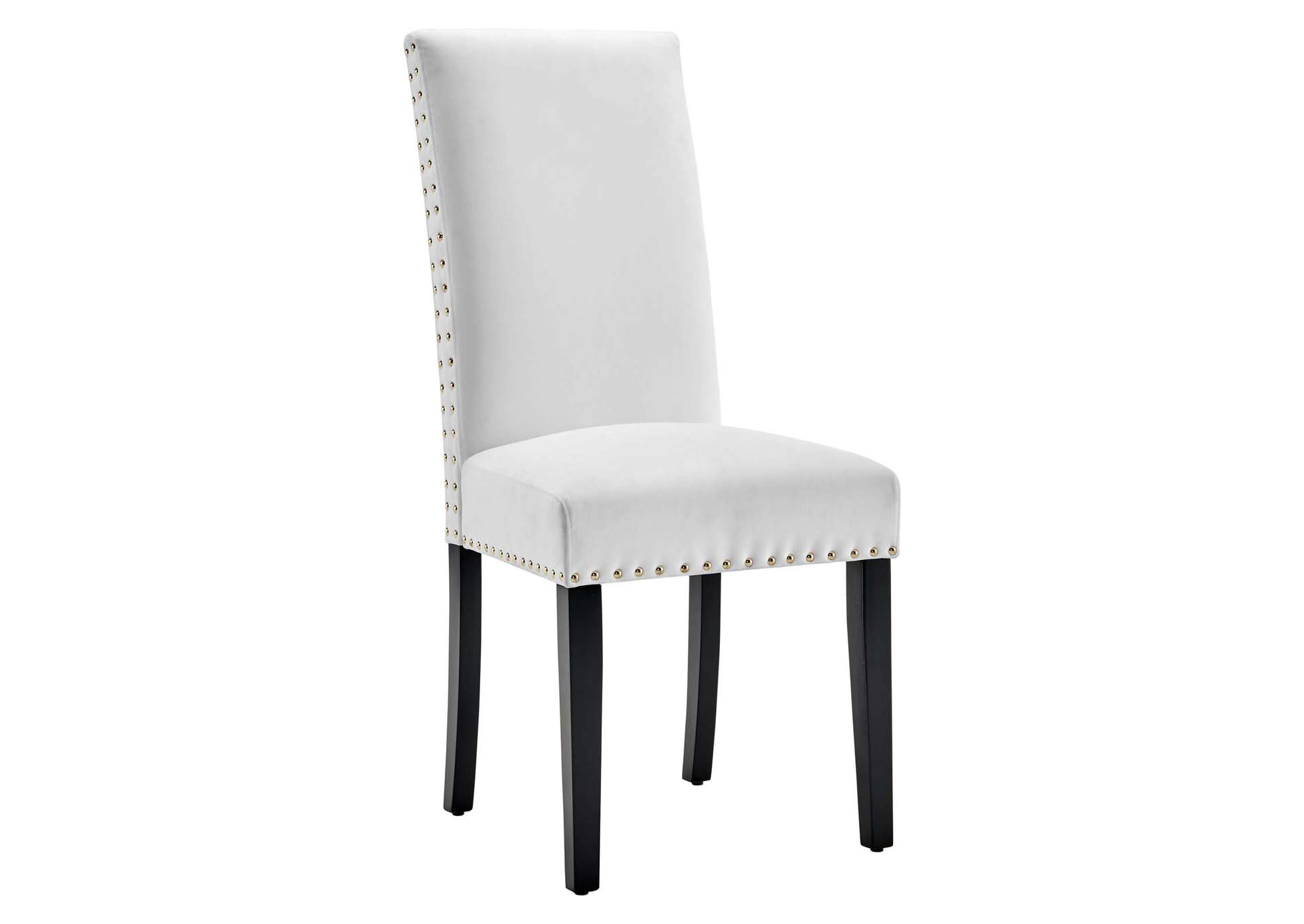 White Parcel Performance Velvet Dining Side Chairs - [Set of 2],Modway