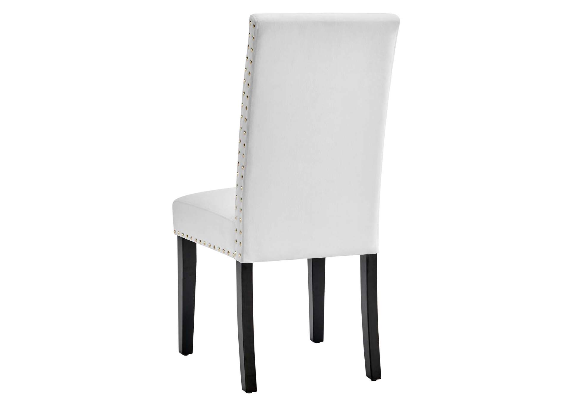 White Parcel Performance Velvet Dining Side Chairs - [Set of 2],Modway