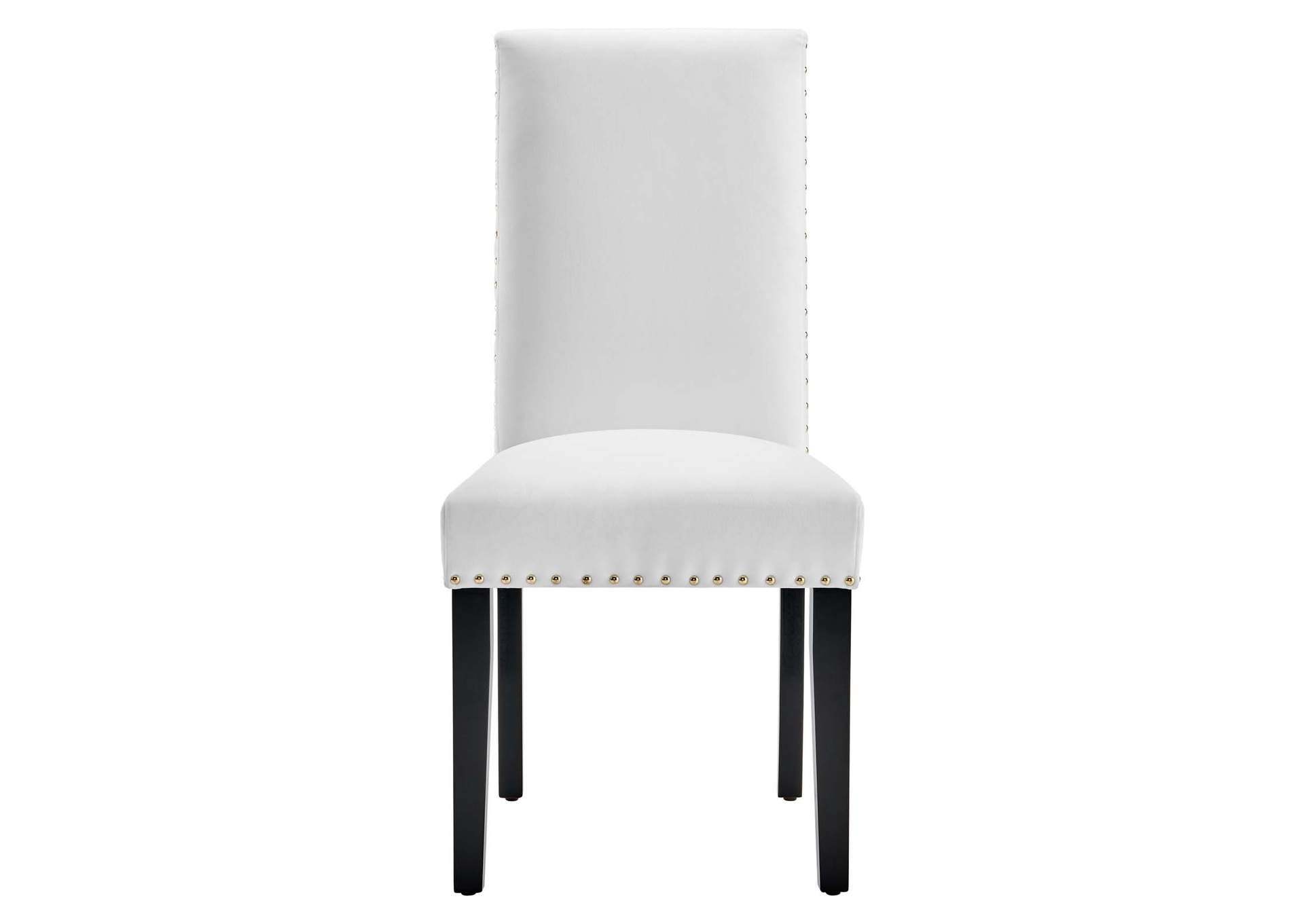 White Parcel Performance Velvet Dining Side Chairs - [Set of 2],Modway
