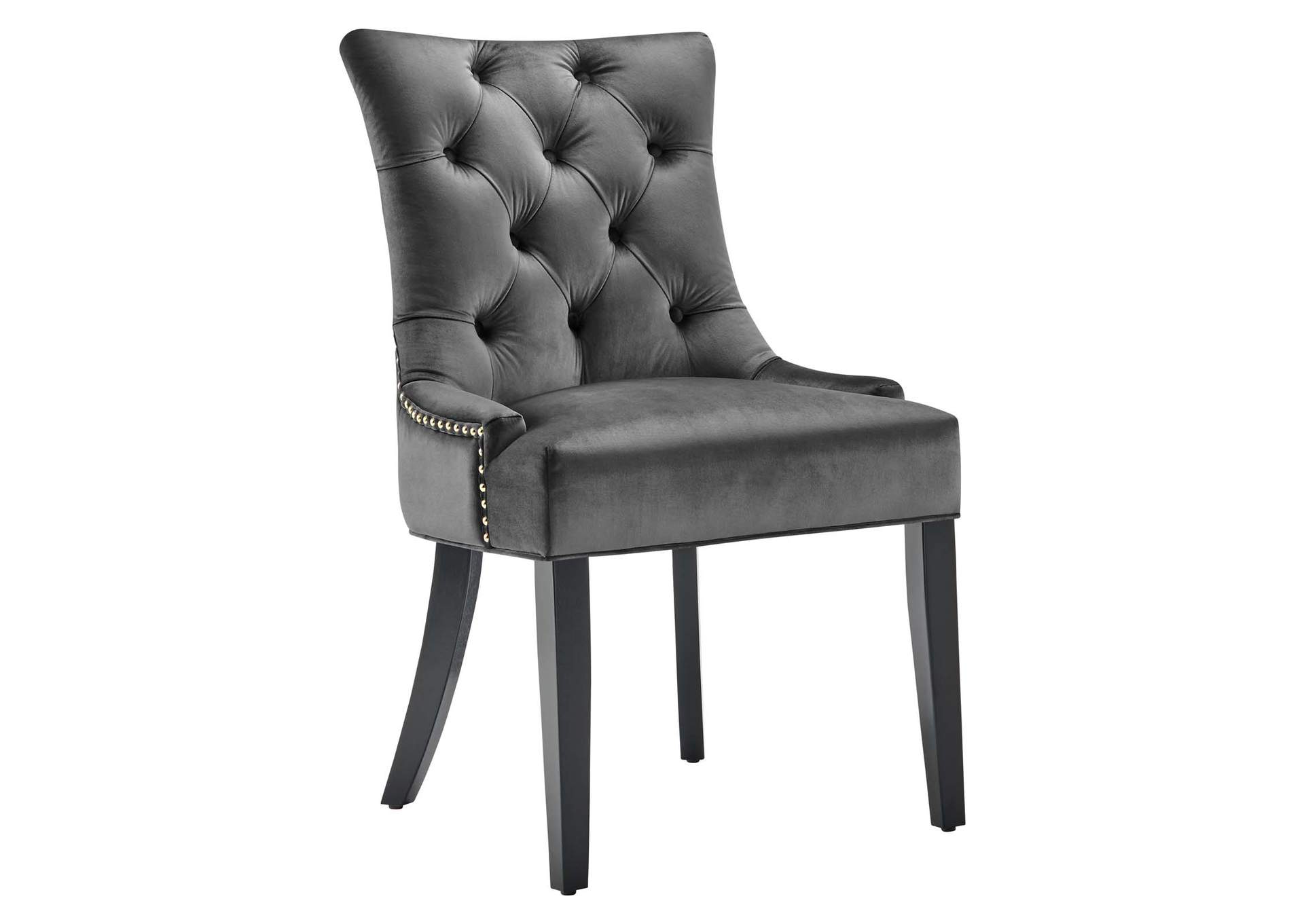 Charcoal Regent Tufted Performance Velvet Dining Side Chairs - [Set of 2],Modway