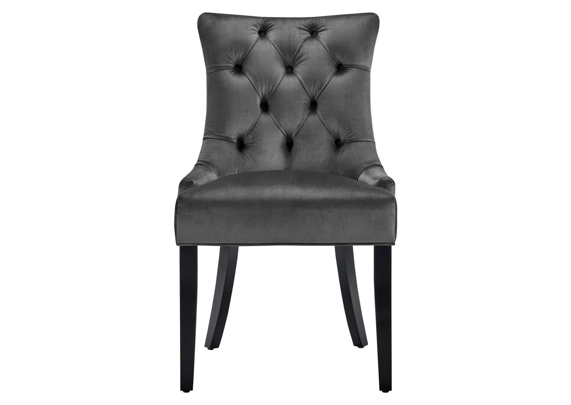 Charcoal Regent Tufted Performance Velvet Dining Side Chairs - [Set of 2],Modway