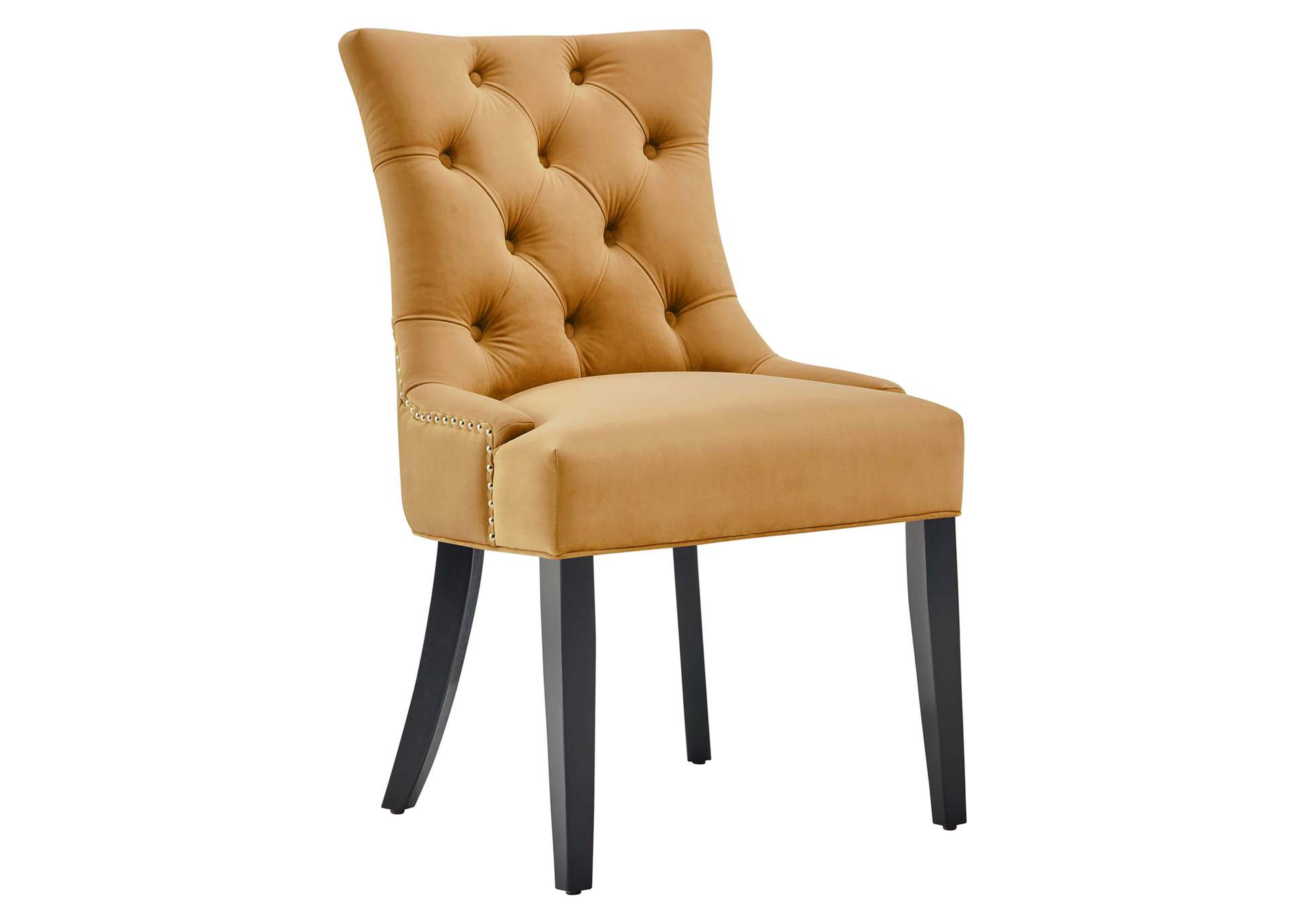 Cognac Regent Tufted Performance Velvet Dining Side Chairs - [Set of 2],Modway