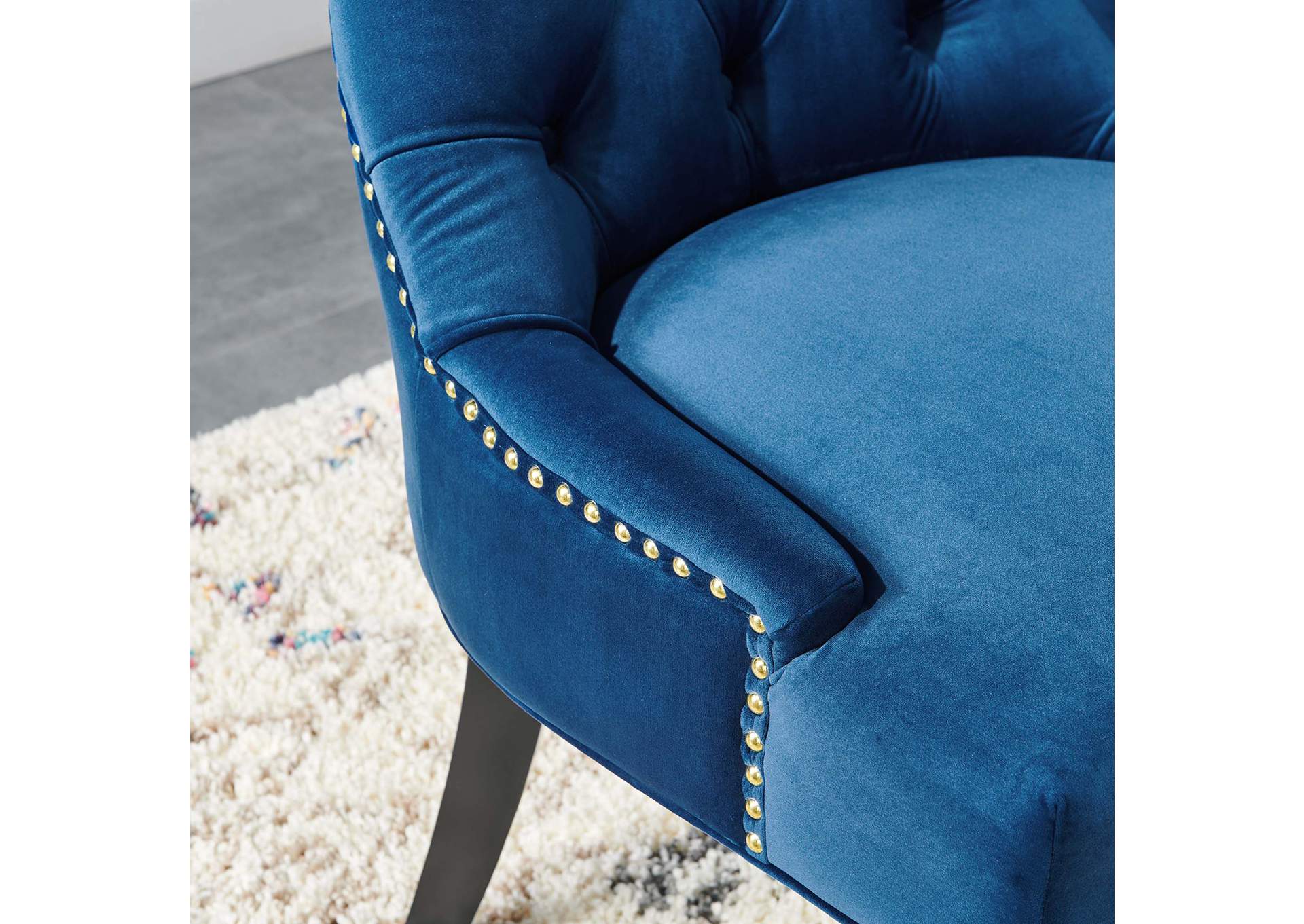 Navy Regent Tufted Performance Velvet Dining Side Chairs - [Set of 2],Modway