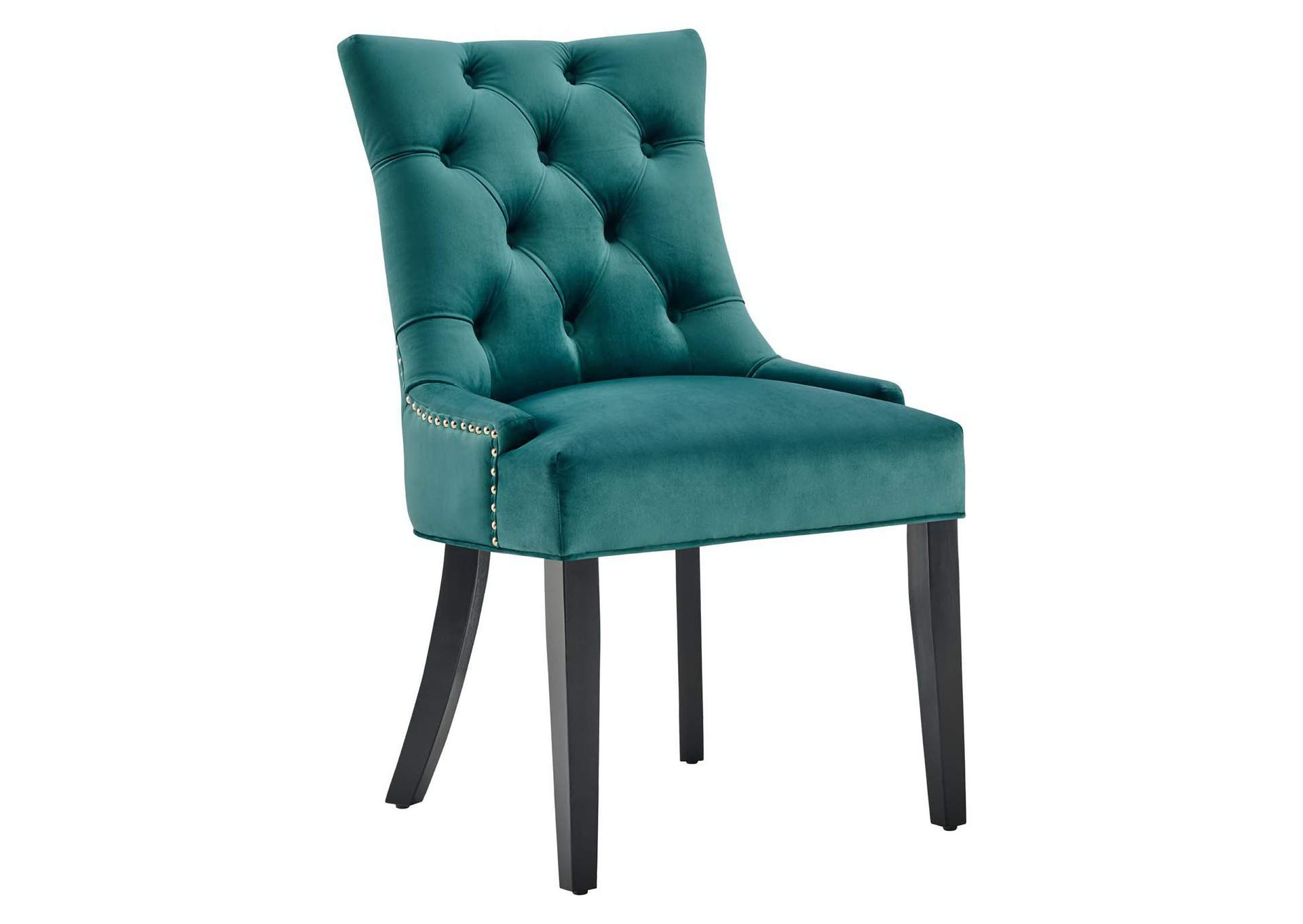 Teal Regent Tufted Performance Velvet Dining Side Chairs - [Set of 2],Modway
