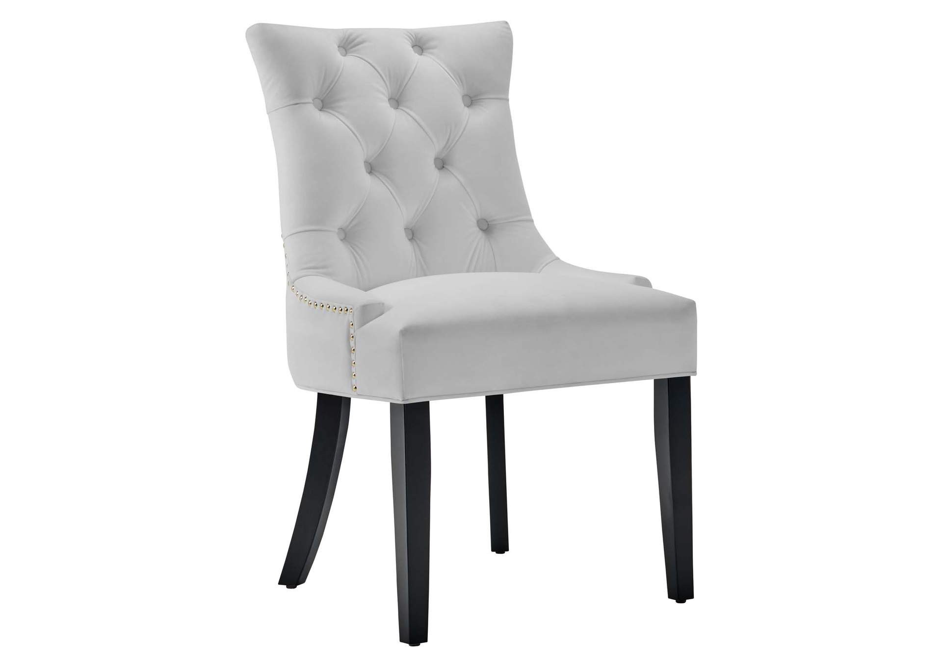 White Regent Tufted Performance Velvet Dining Side Chairs - [Set of 2],Modway