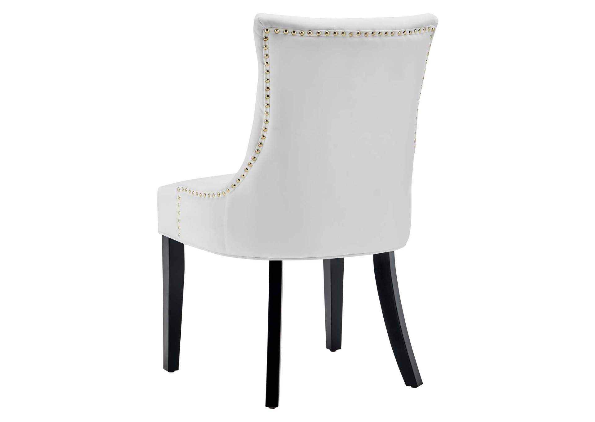 White Regent Tufted Performance Velvet Dining Side Chairs - [Set of 2],Modway