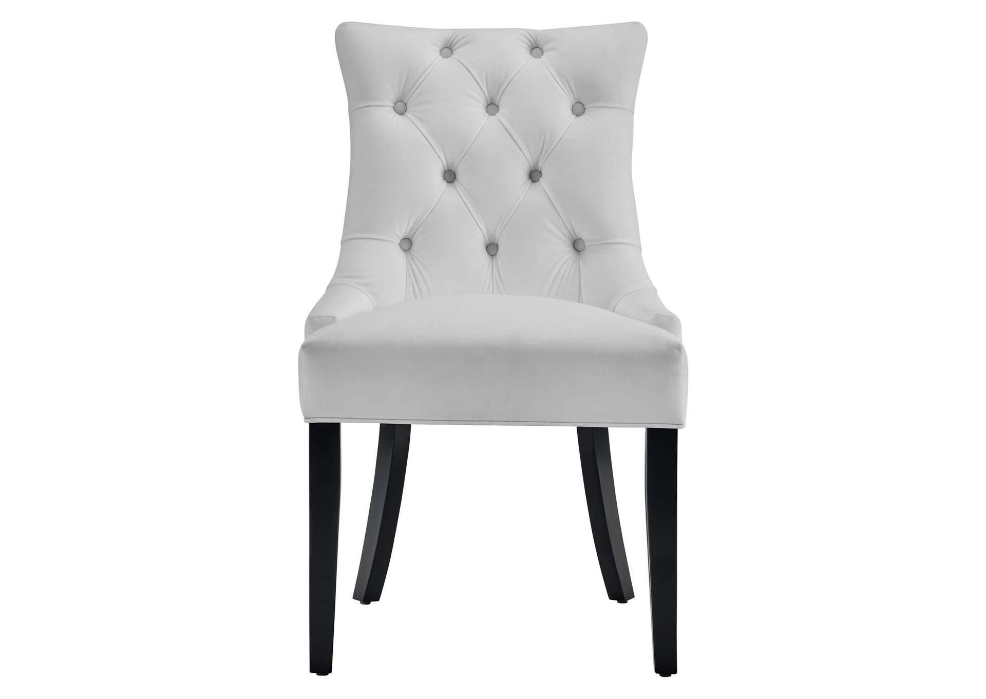 White Regent Tufted Performance Velvet Dining Side Chairs - [Set of 2],Modway