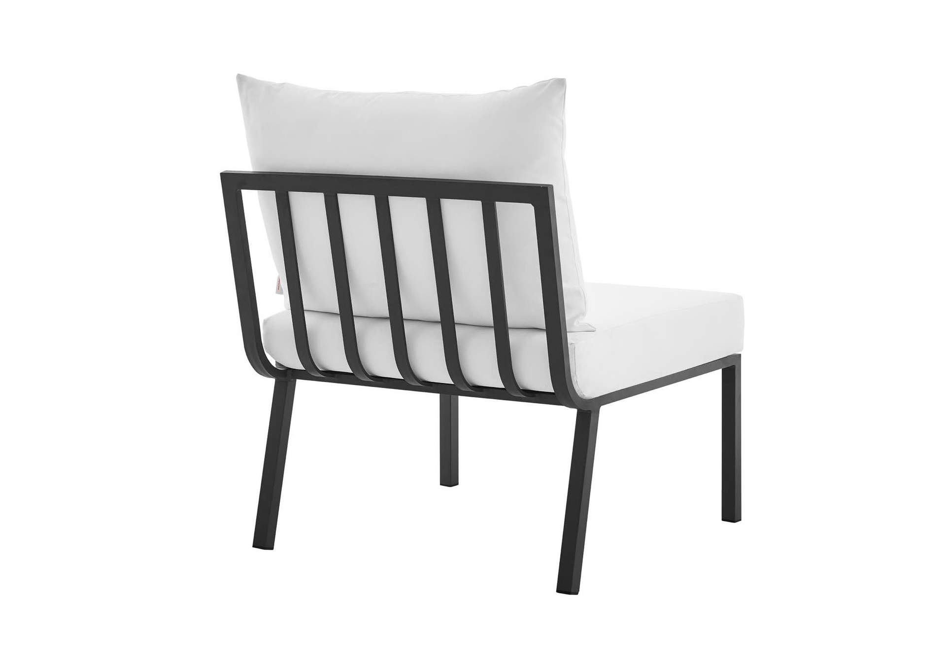 Gray White Riverside 5 Piece Outdoor Patio Aluminum Sectional,Modway