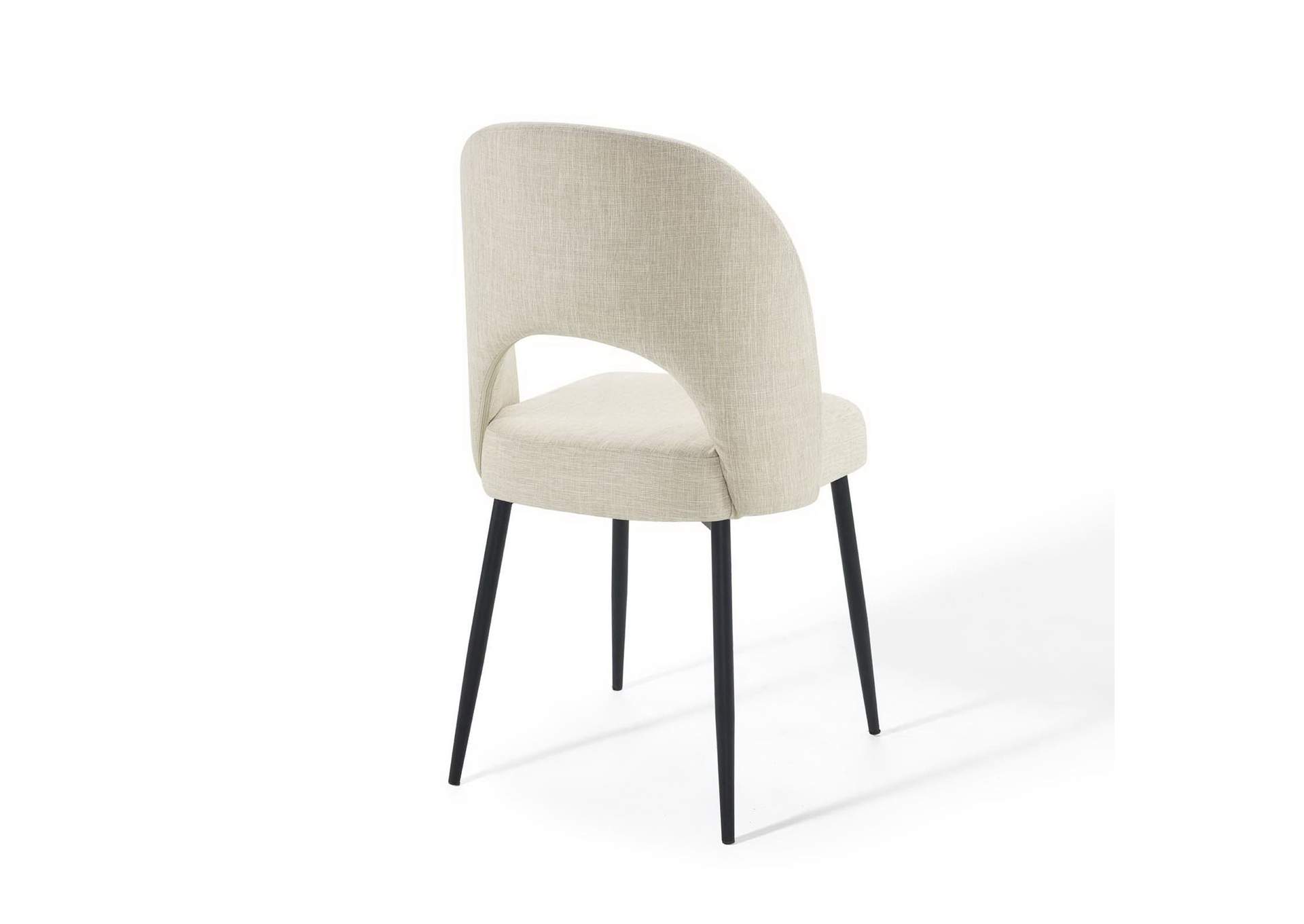 Black Beige Rouse Upholstered Fabric Dining Side Chair,Modway