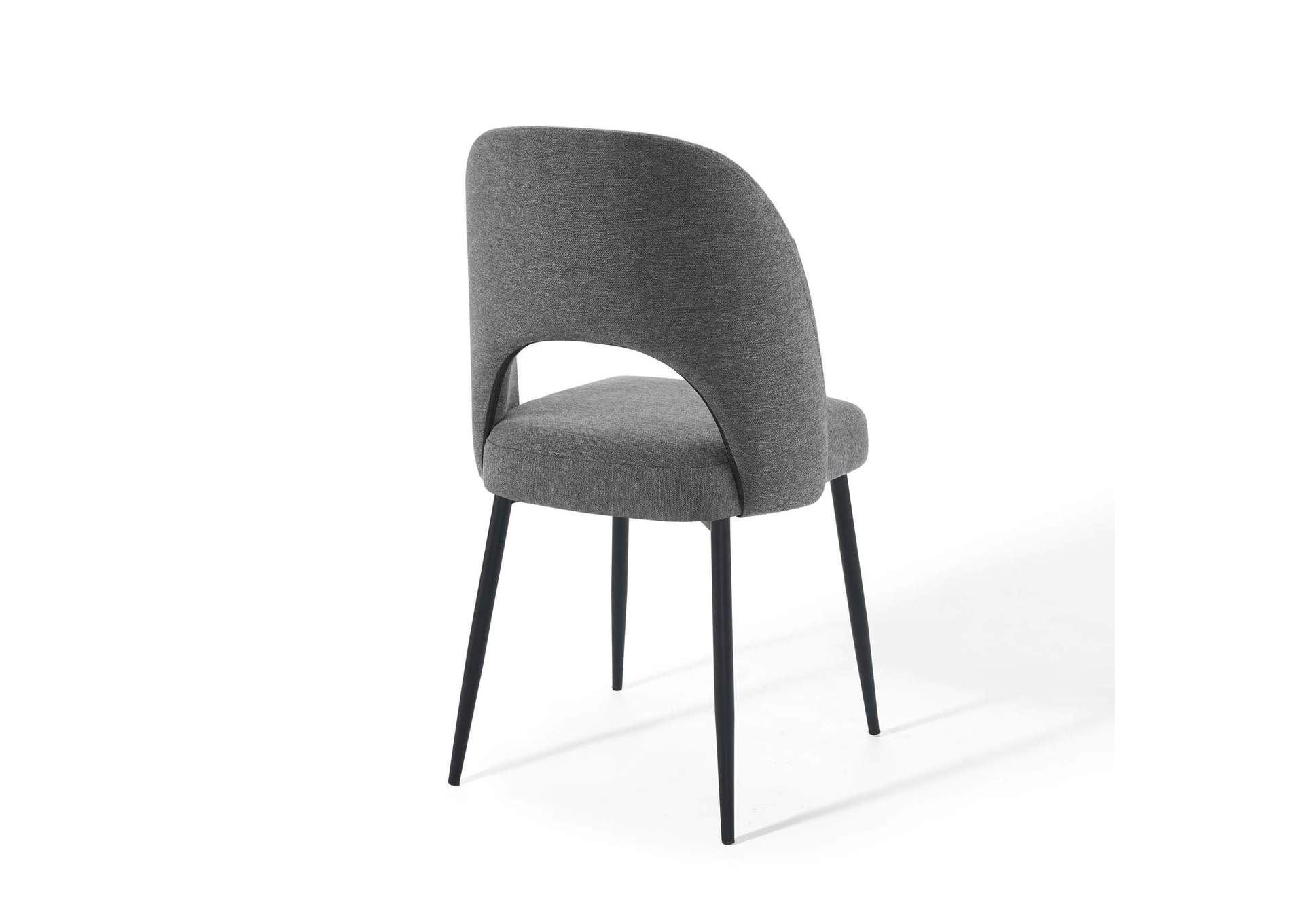 Black Charcoal Rouse Upholstered Fabric Dining Side Chair,Modway