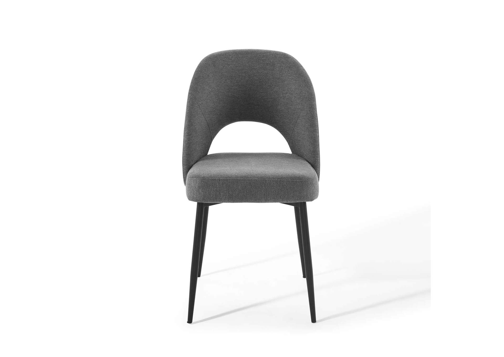 Black Charcoal Rouse Upholstered Fabric Dining Side Chair,Modway