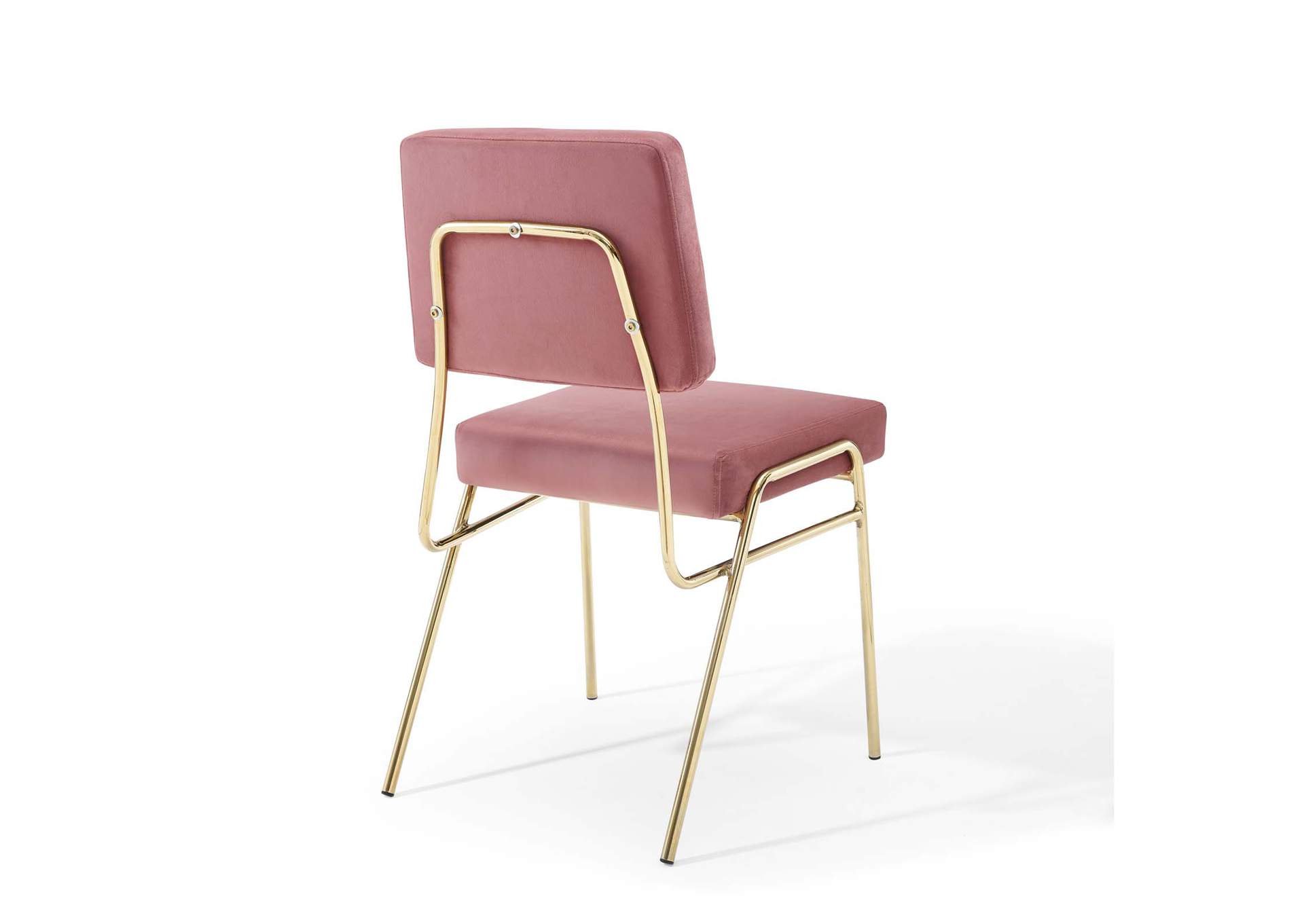 Craft Gold Dusty Rose Performance Velvet Dining Side Chair,Modway