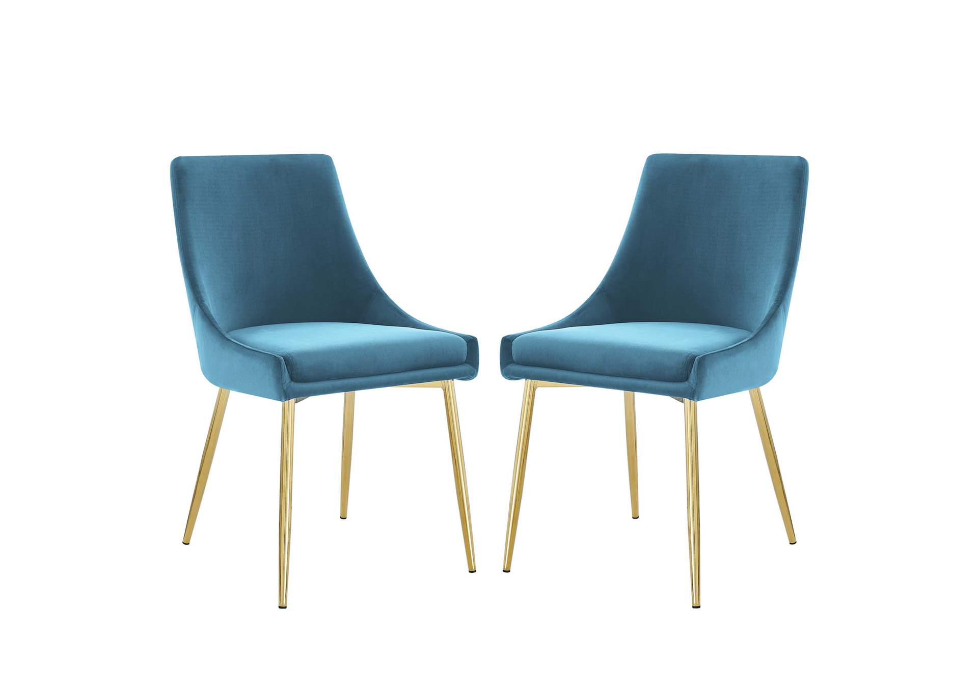 Viscount Performance Velvet Dining Chairs - Set of 2,Modway