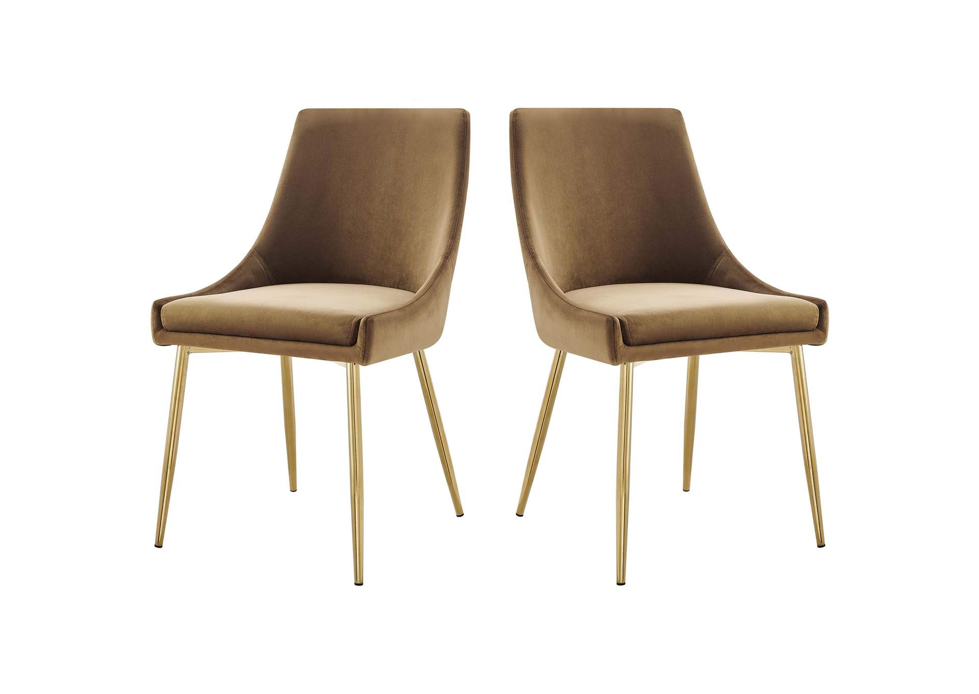 Viscount Performance Velvet Dining Chairs - Set of 2,Modway