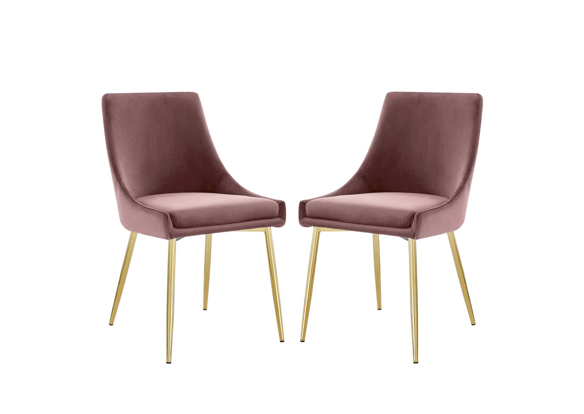 Viscount Performance Velvet Dining Chairs - Set of 2,Modway